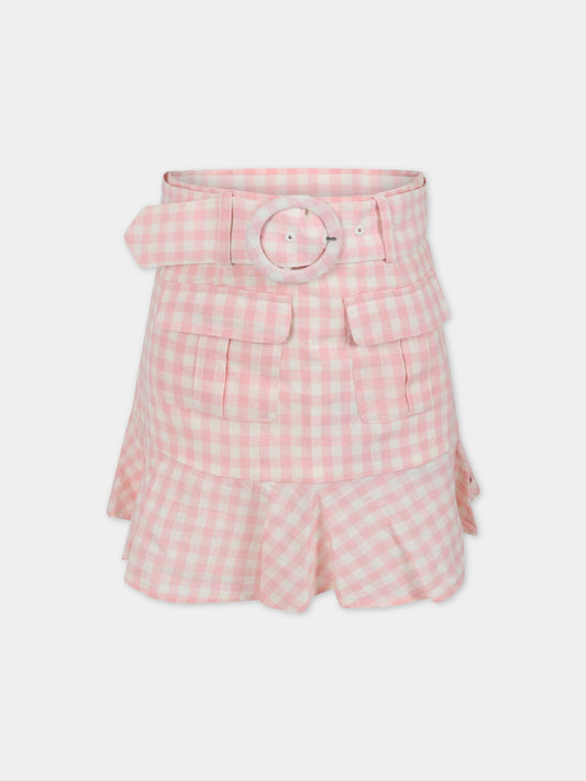 Gonna rosa per bambina con cintura,Scotch&soda,165516 0219