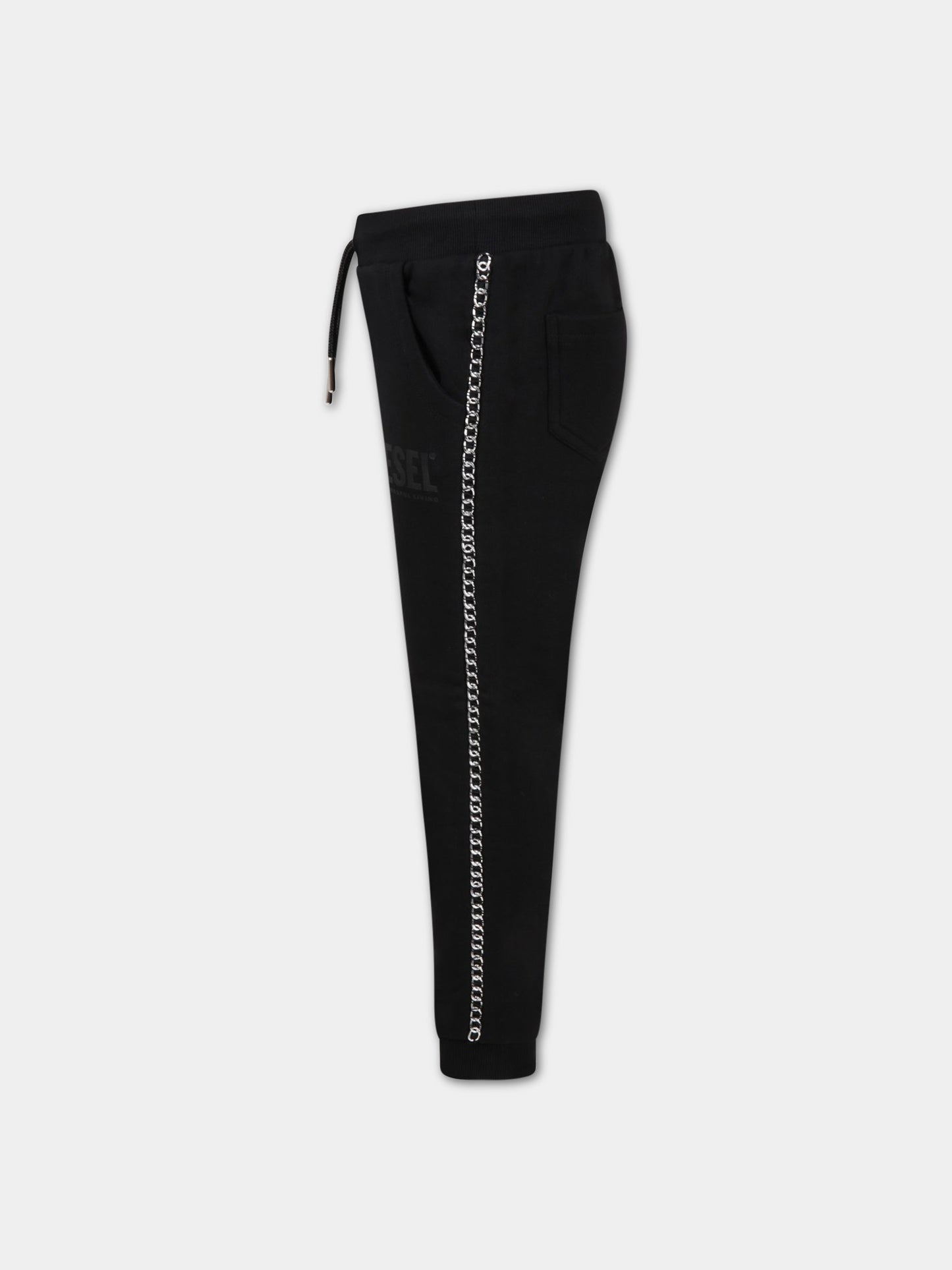 Pantalone nero per bambina con logo,Diesel,00J53I 0BAPS K900