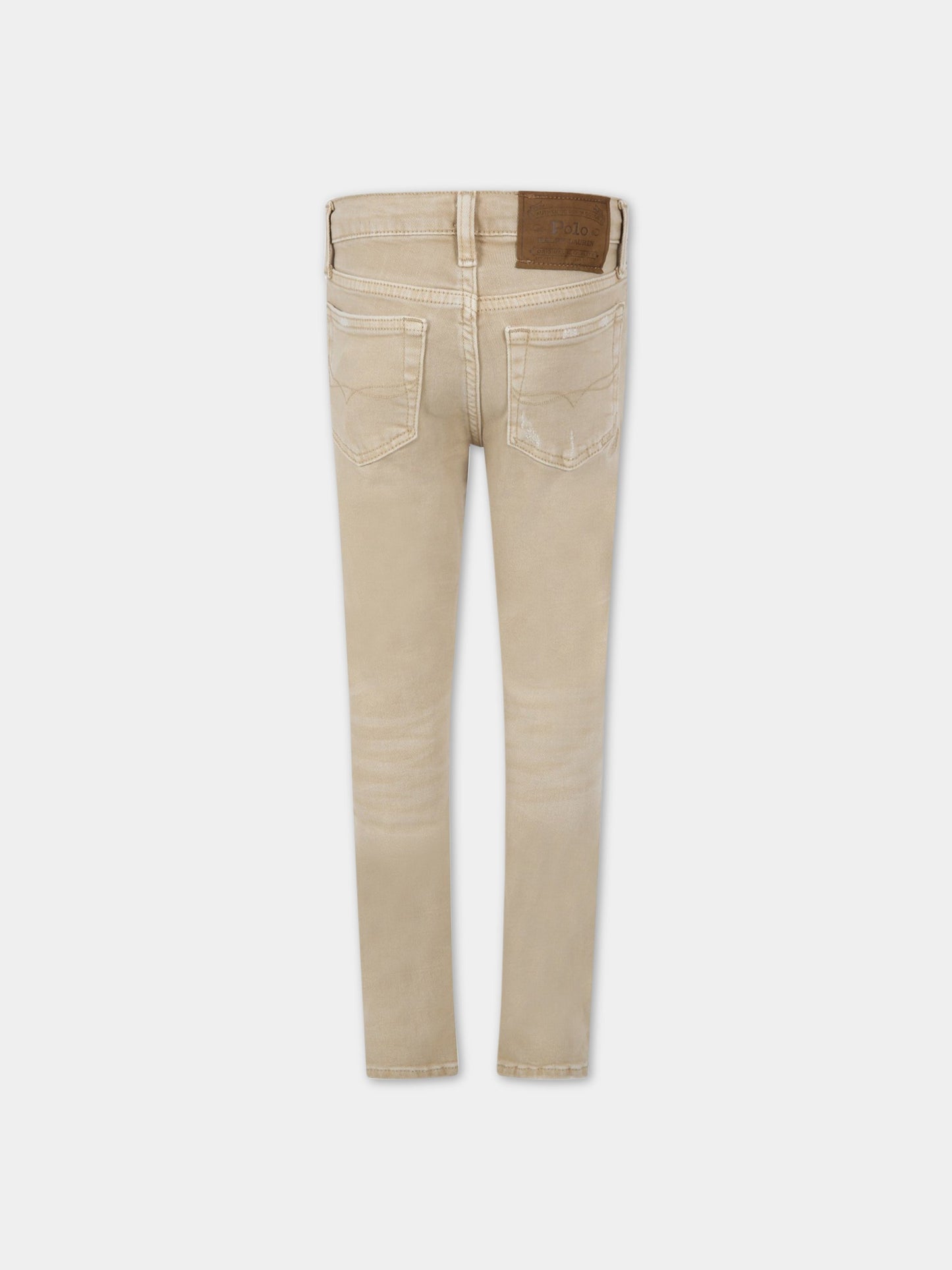 Jeans beige per bambino,Ralph Lauren Kids,870172001