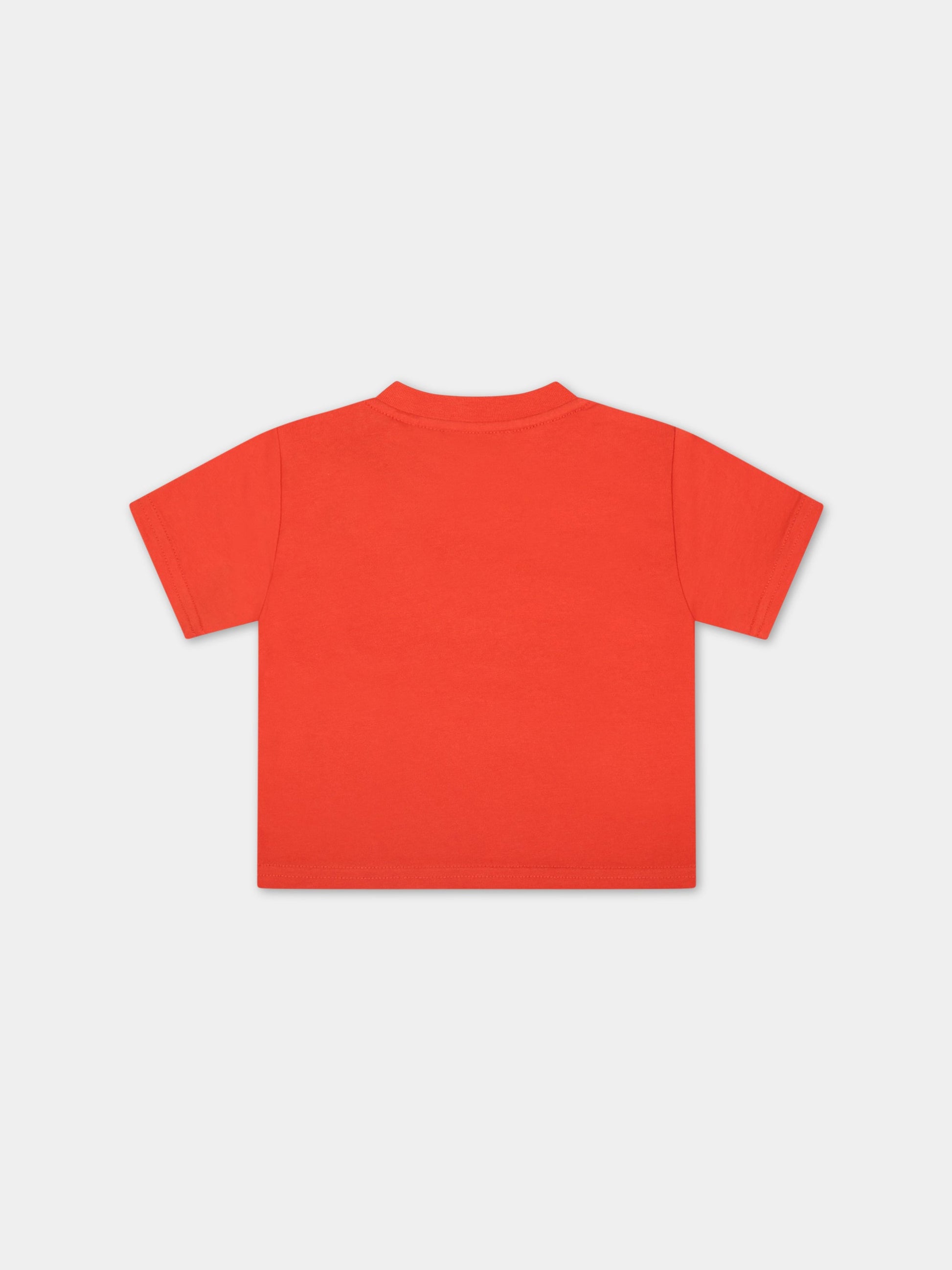 T-shirt rossa per neonato con logo,Burberry Kids,8051428