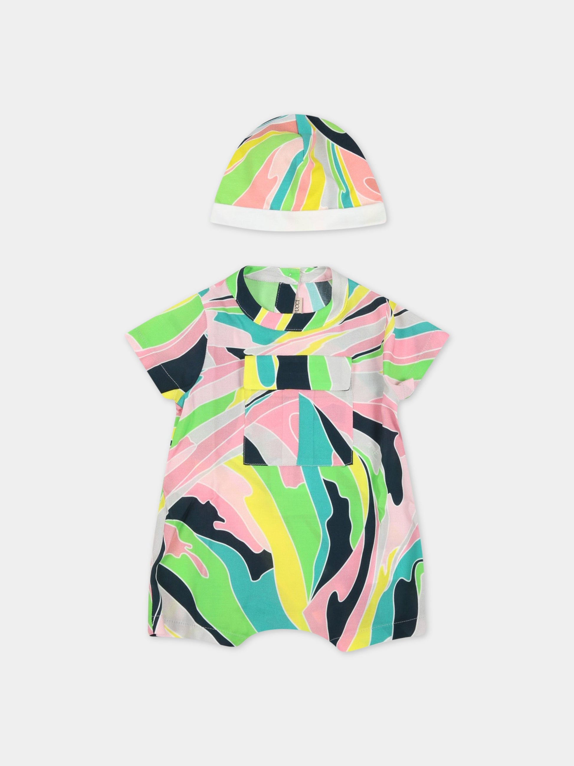 Set multicolor per neonata con iconica stampa,Emilio Pucci Junior,9R0B10 K0064 999