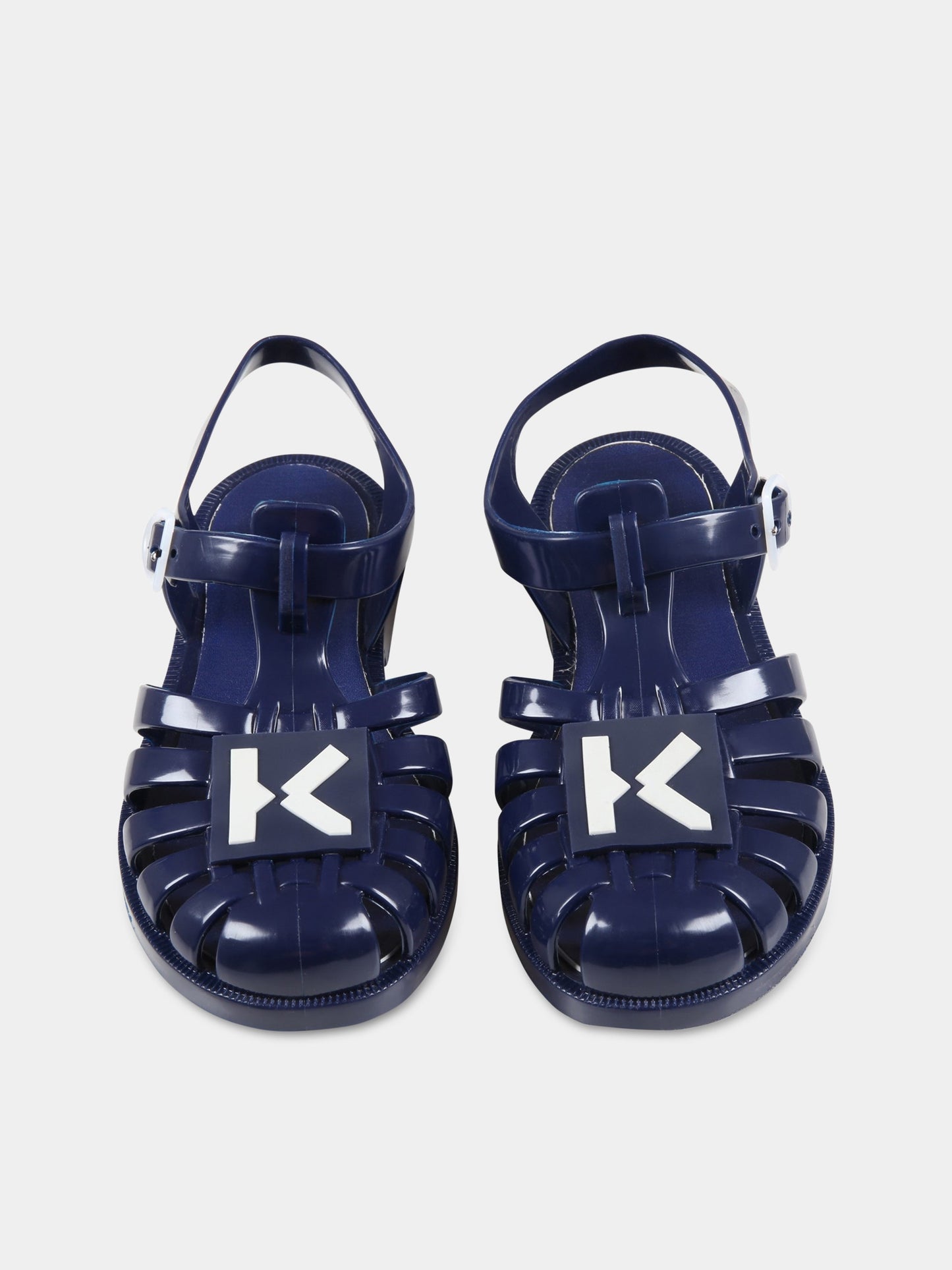 Sandali blu per bambini con logo,Kenzo Kids,K59004 85T