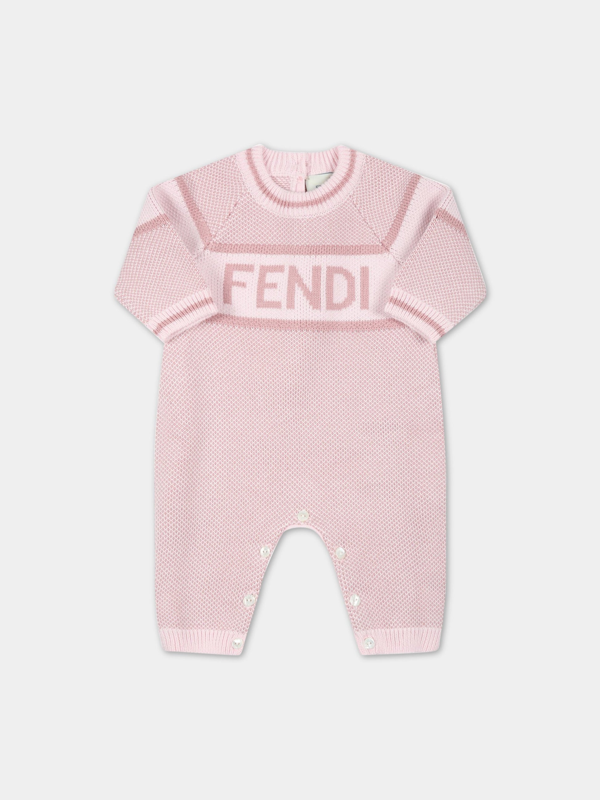 Tutina rosa per neonata,Fendi Kids,BUG110 AJ3F F0C11