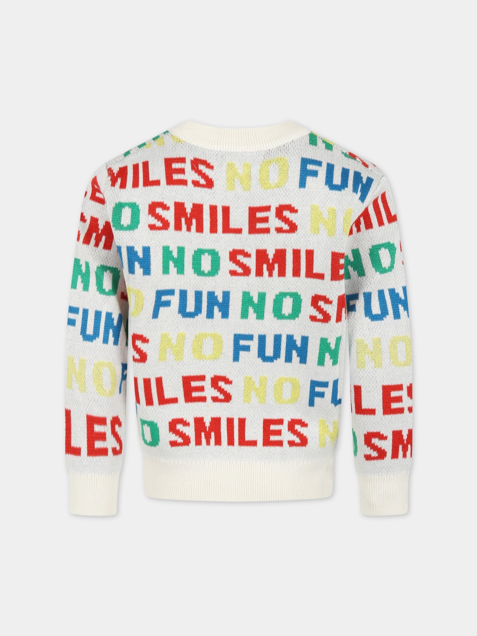 Maglione multicolor per bambino con scritta colorata,Stella Mccartney Kids,8R9O40 Z0783 100MC