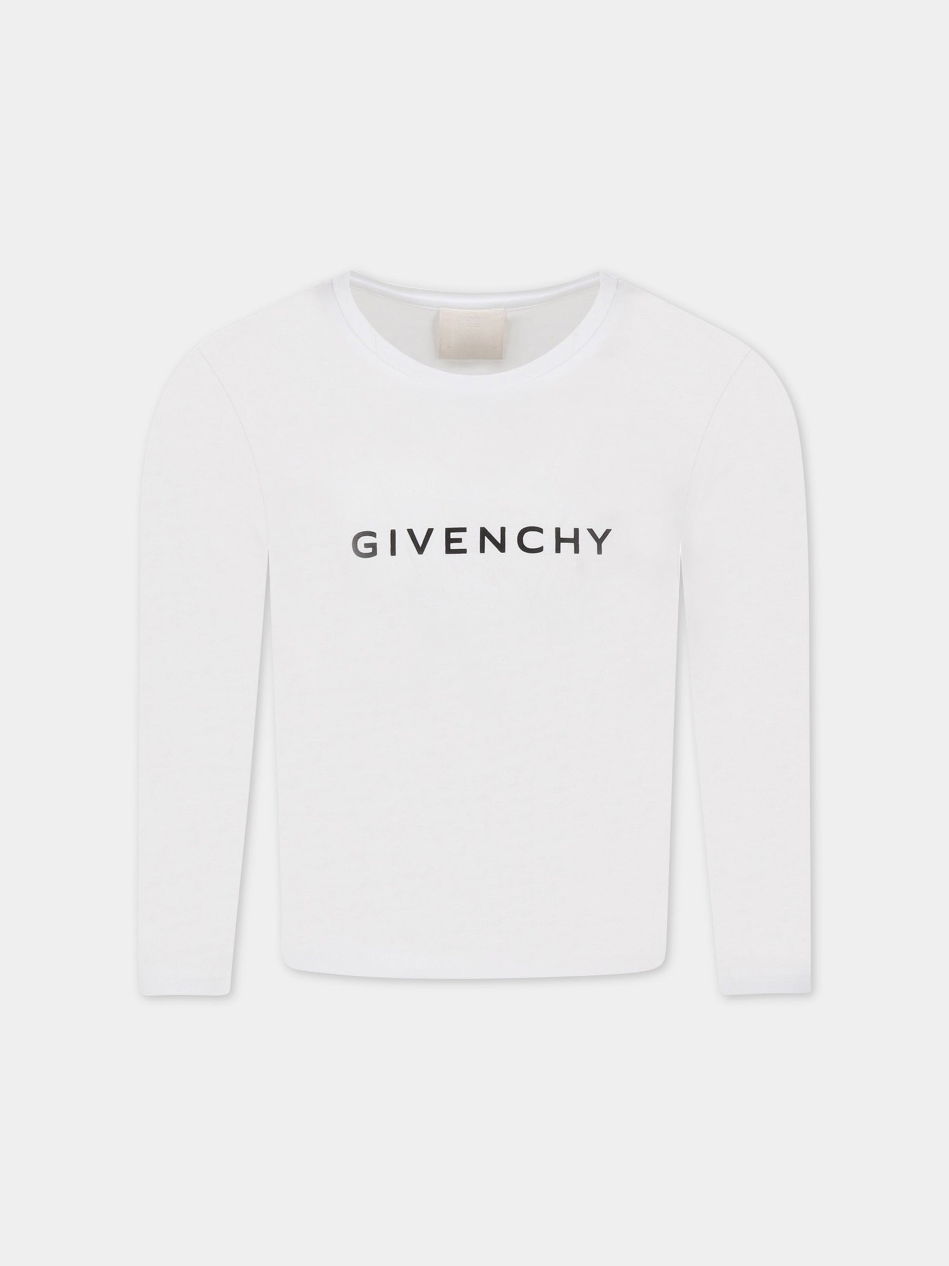 T-shirt bianca per bambina con logo,Givenchy Kids,H15277 10B