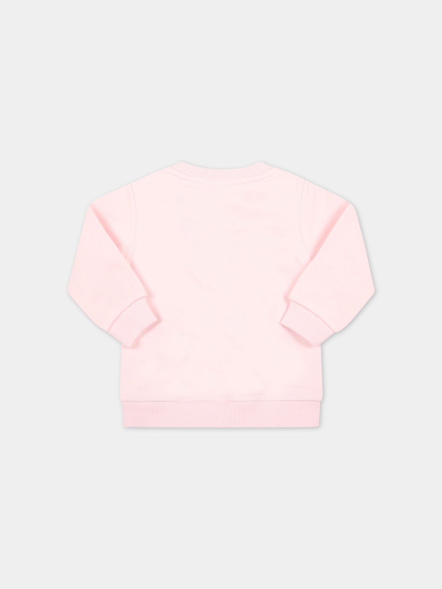 Felpa rosa per neonata con iconica tigre,Kenzo Kids,K05411 44D