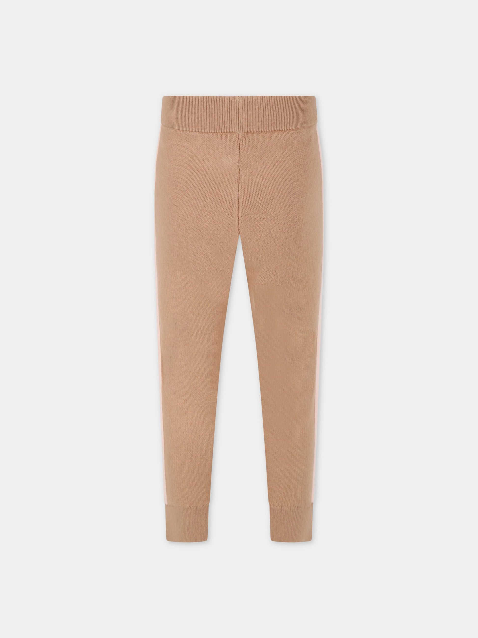 Pantalone beige per bambina con logo,Chloé Kids,C14716 231