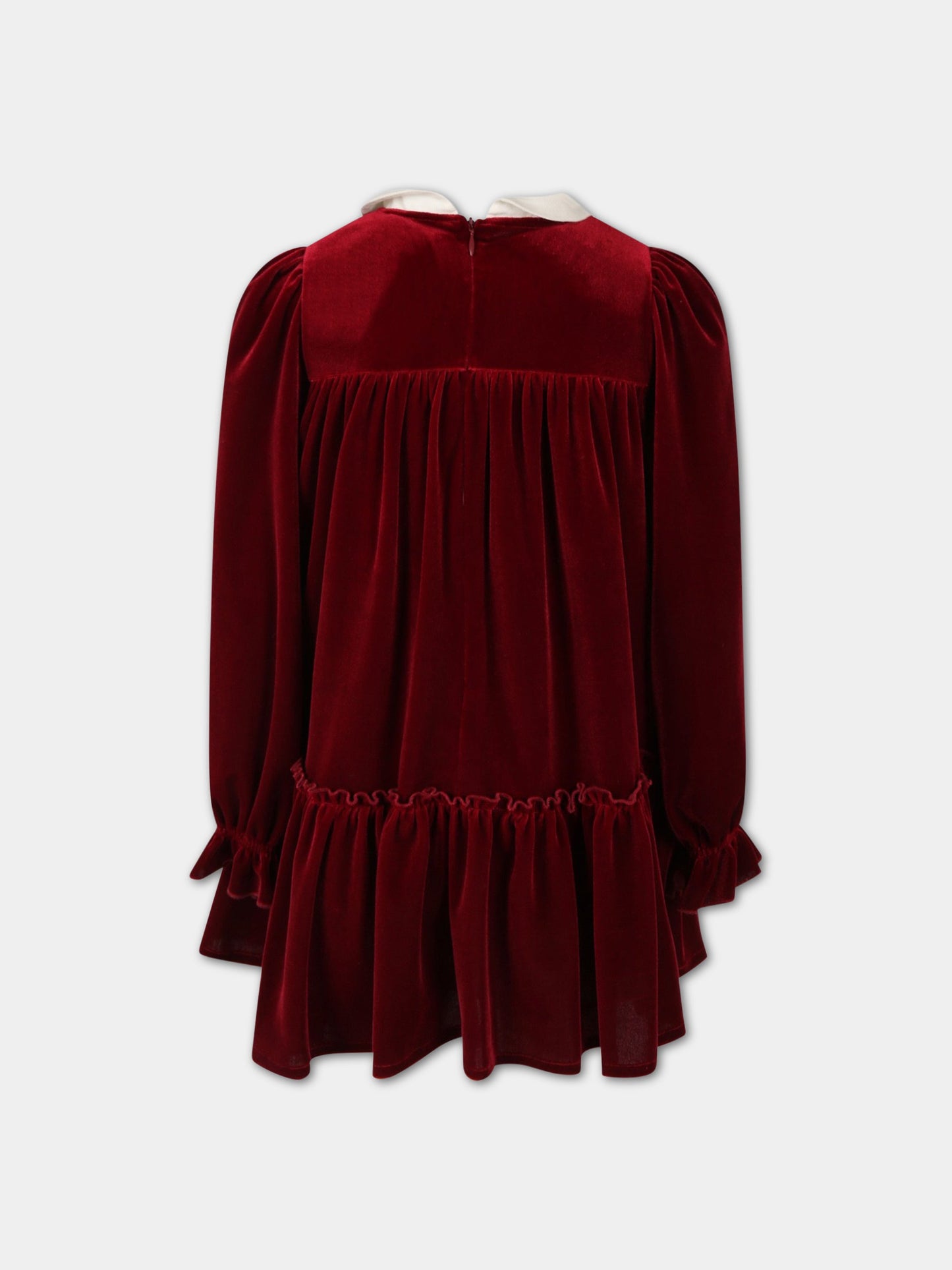 Vestito rosso per bambina con fiocco,La Stupenderia,TCAB32V81