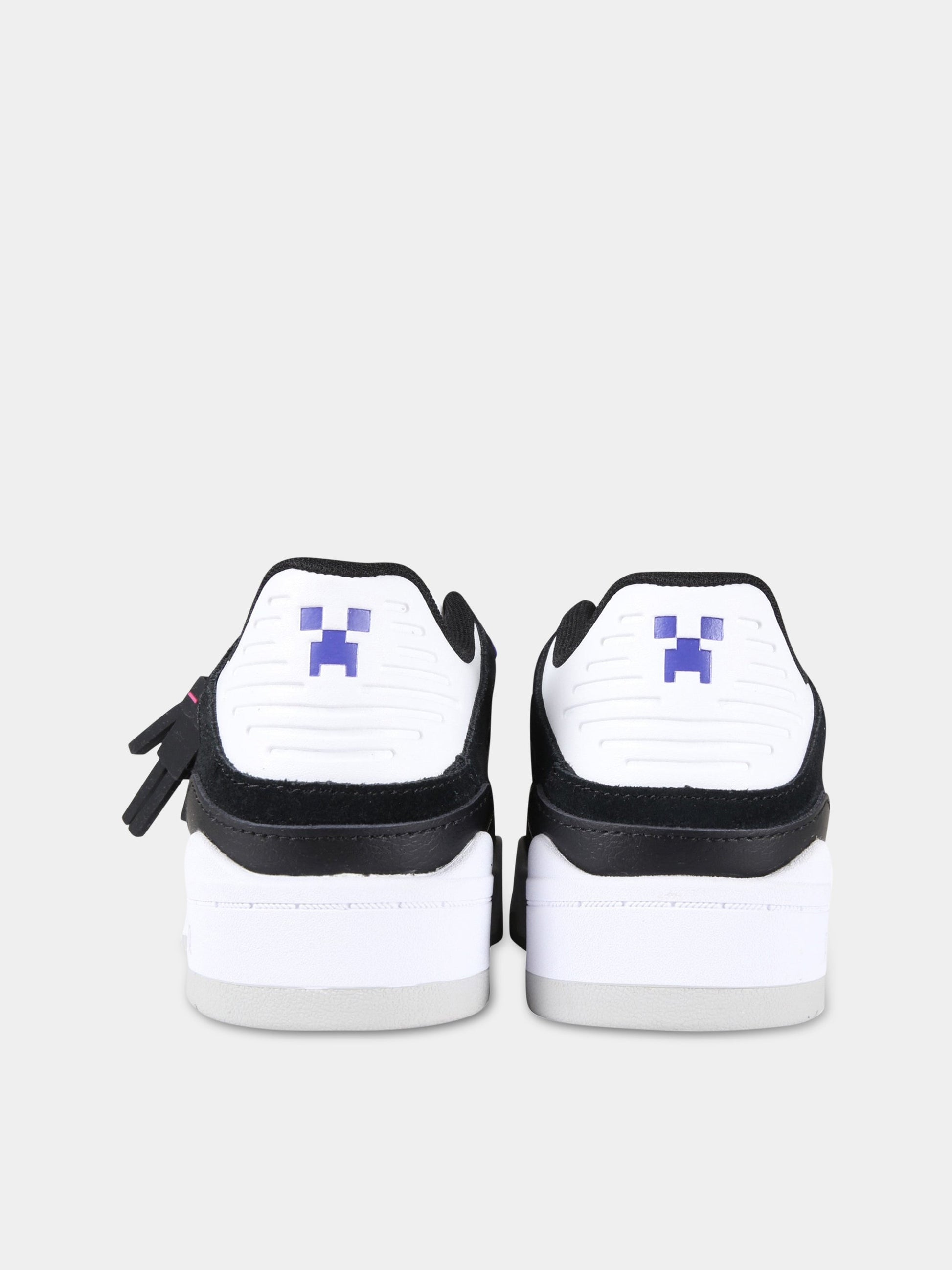 Sneakers multicolor per bambini con logo Minecraft,Puma,PU386128 386128 02