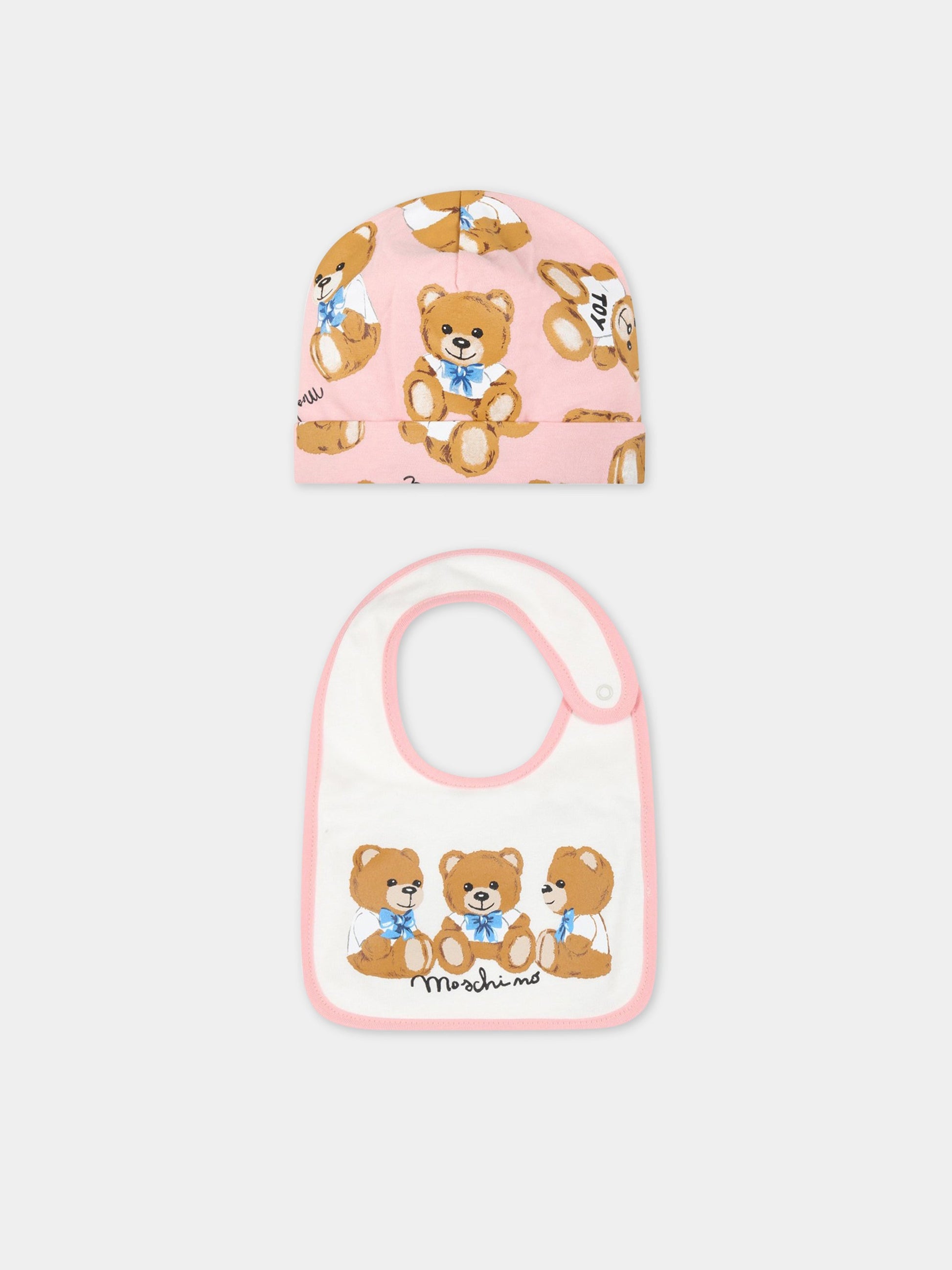 Set multicolor per neonata con teddy bears,Moschino Kids,MUY04L LAB48 82577