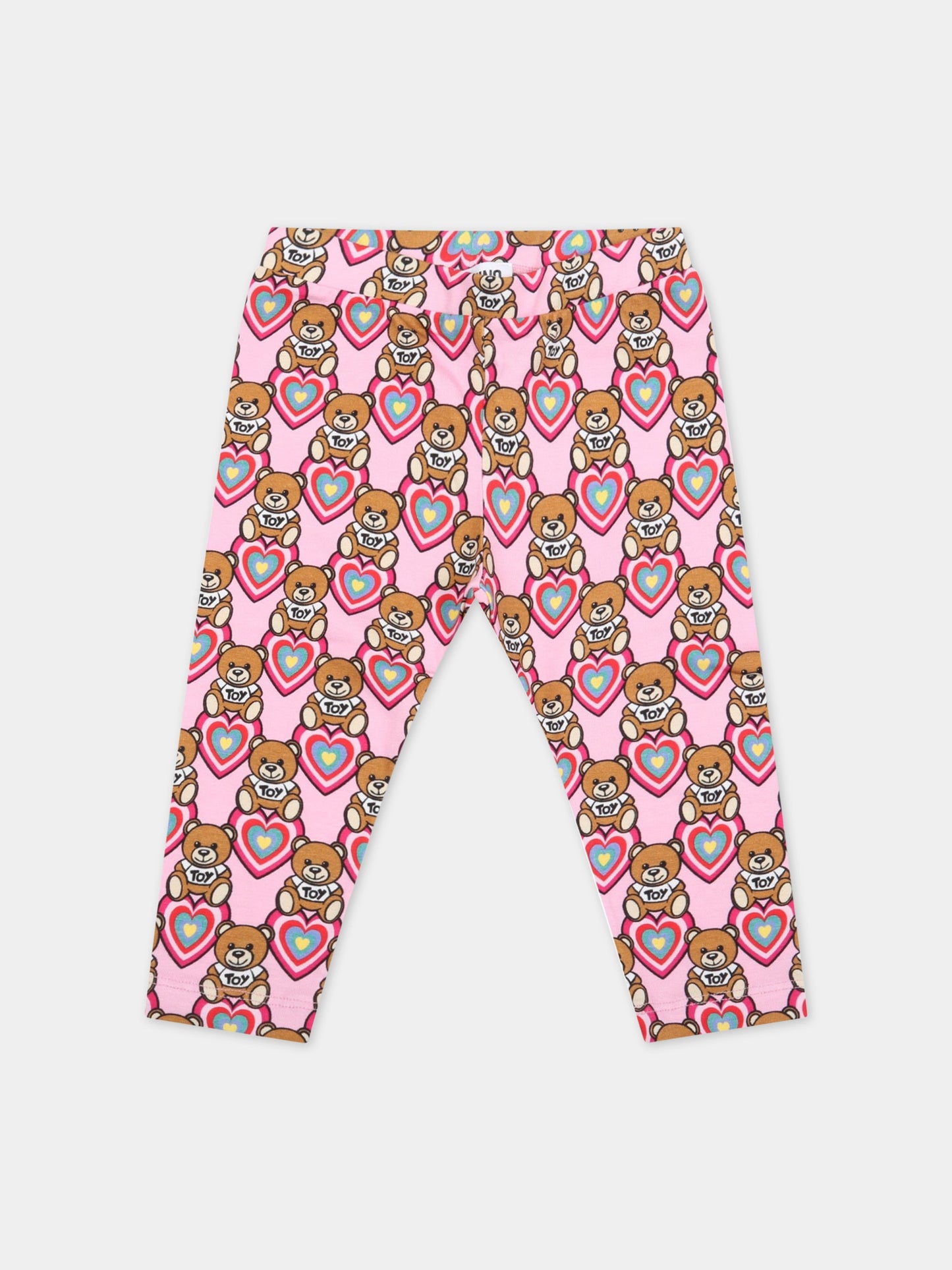 Completo multicolor per neonata con cuori,Moschino Kids,MDK025 LBBA7 82579