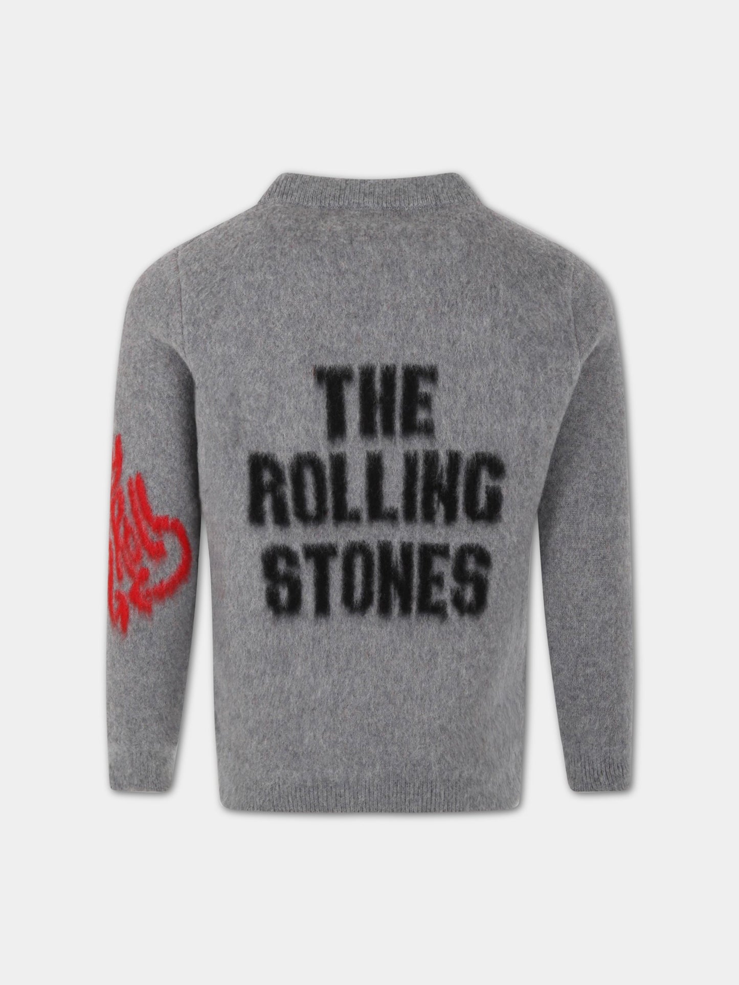 Maglione grigio per bambini The Rolling Stones,Alanui,LBHE001F22KNI0030684