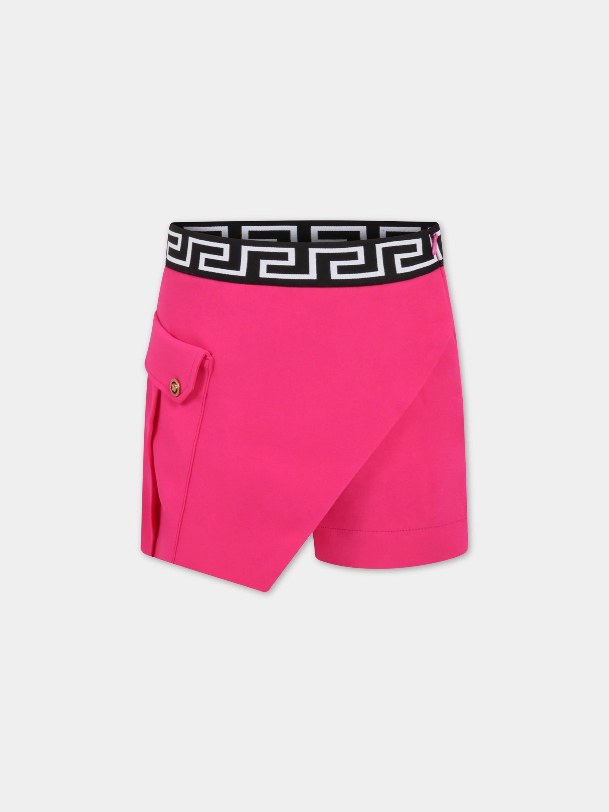 Shorts fucsia per bambina,Versace,1004876 1A03366 1PF00 AY6785