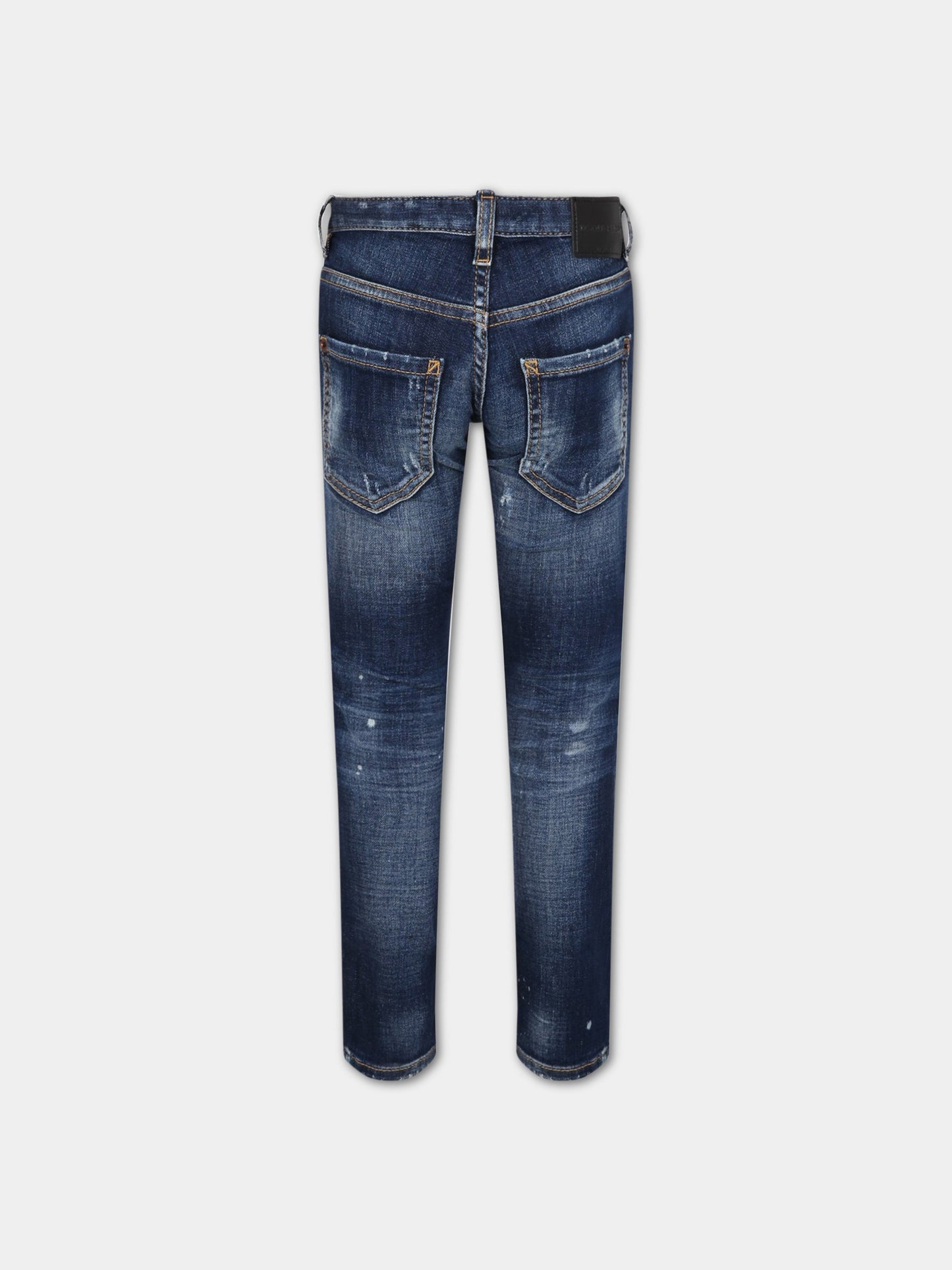 Jeans blu per bambino con loghi,Dsquared2,DQ01Q3 D0A06 D2P110U DQ01