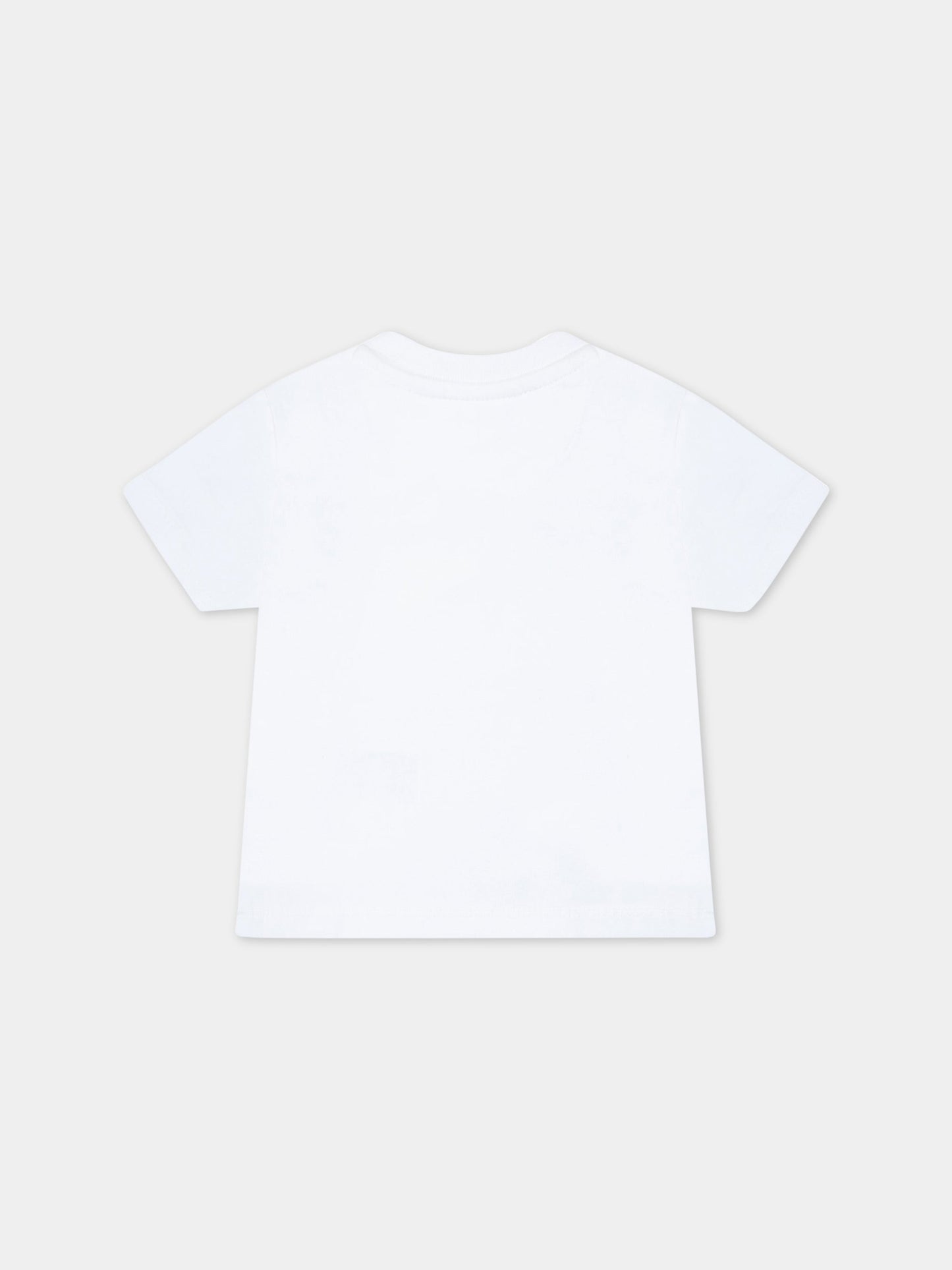 T-shirt bianca per neonati con loghi,Calvin Klein Kids,CKIN0IN00001 IN0IN00001 YAF