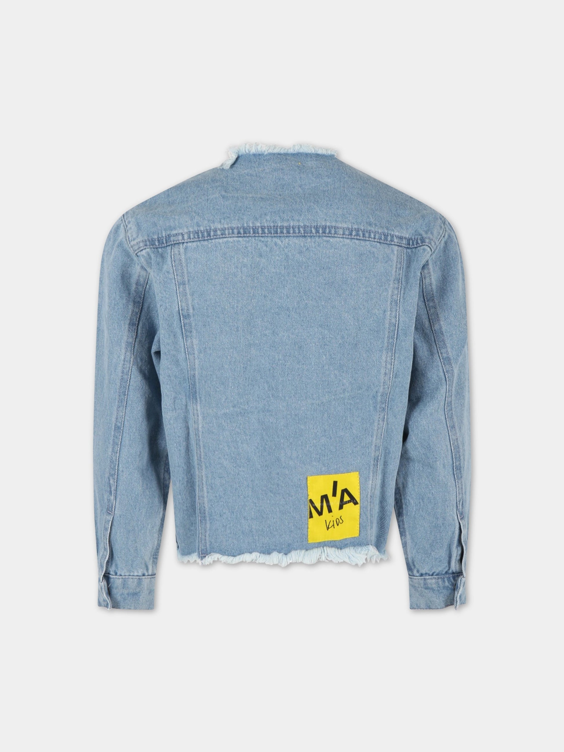 Giacca celeste per bambina,Marques Almeida,COREJK0141DNM BABY BLUE