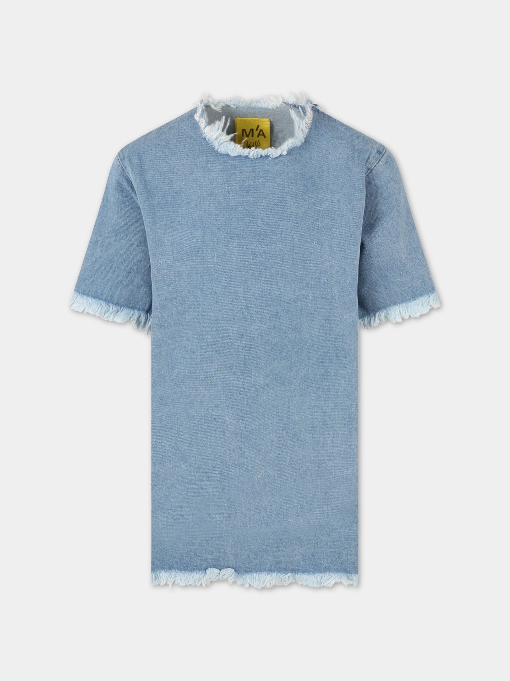 Vestito celeste per bambina,Marques Almeida,CORETP0341DNM