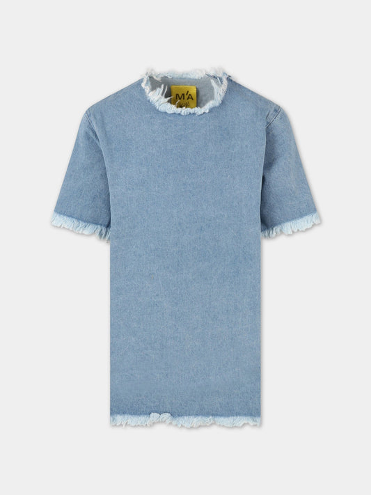 Vestito celeste per bambina,Marques Almeida,CORETP0341DNM