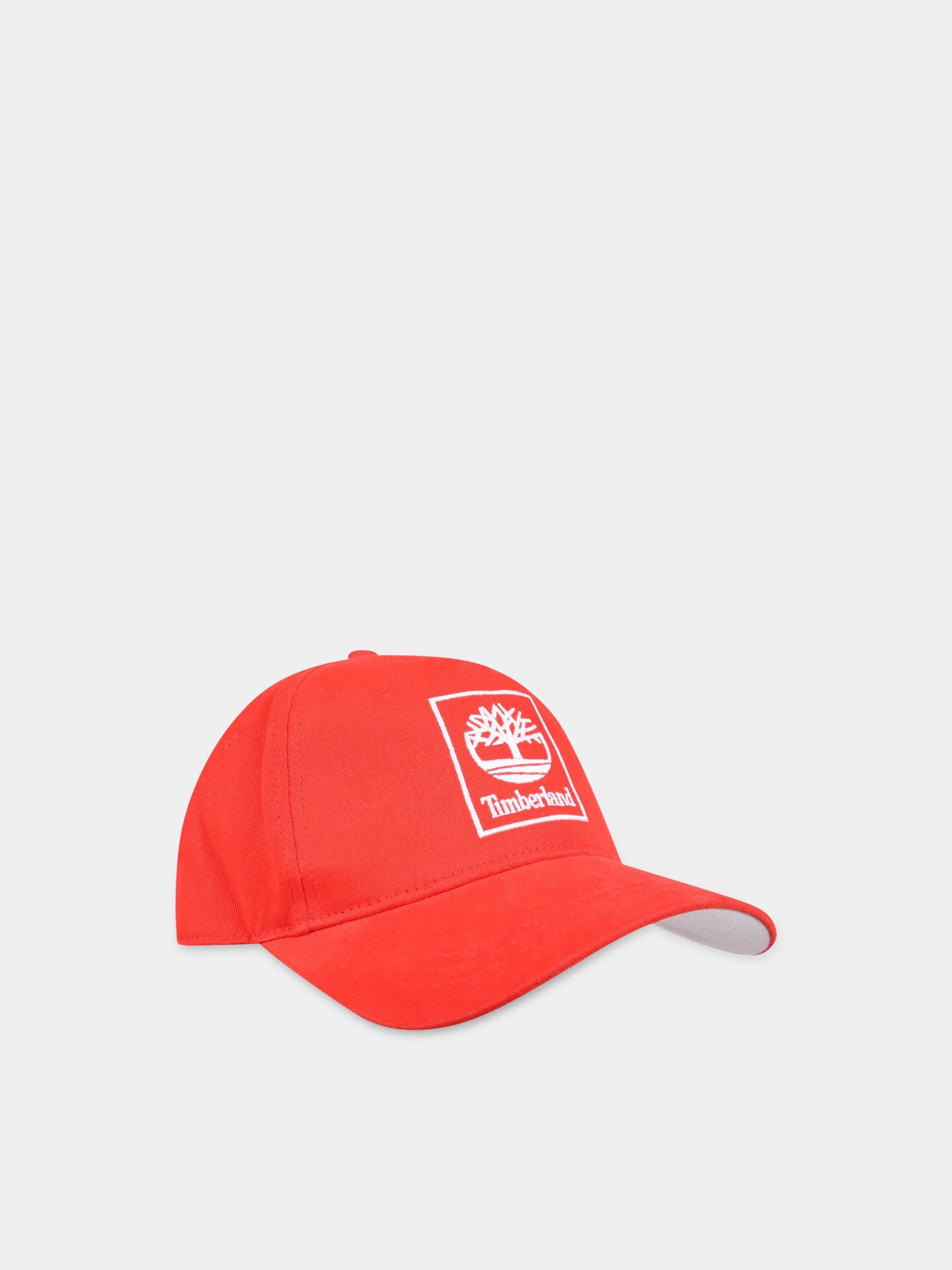 Cappello rosso per bambino con logo,Timberland,T21362 992