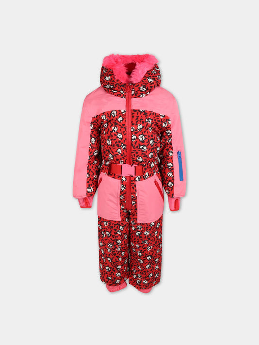 Tuta rossa da neve per bambina con fiori,Little Marc Jacobs,W14286 97E