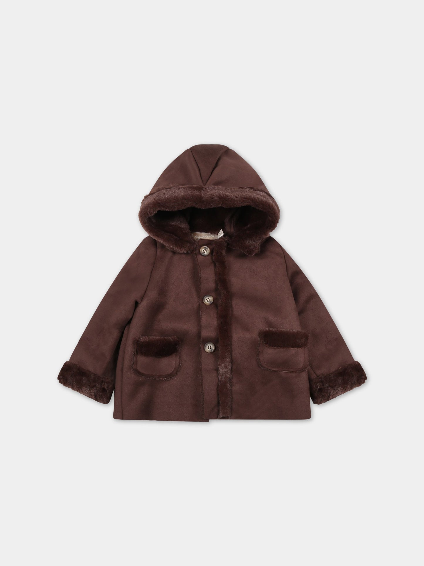 Cappotto marrone per neonato,La Stupenderia,TCGB20W11