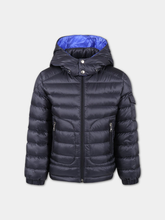 Piumino  Lauros  blu per bambino con patch logato,Moncler Kids,954 1A00011 53048 778