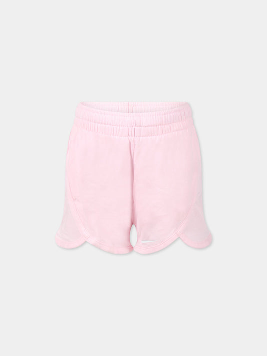 Shorts rosa per bambina con logo,Nike,36K591 A9Y