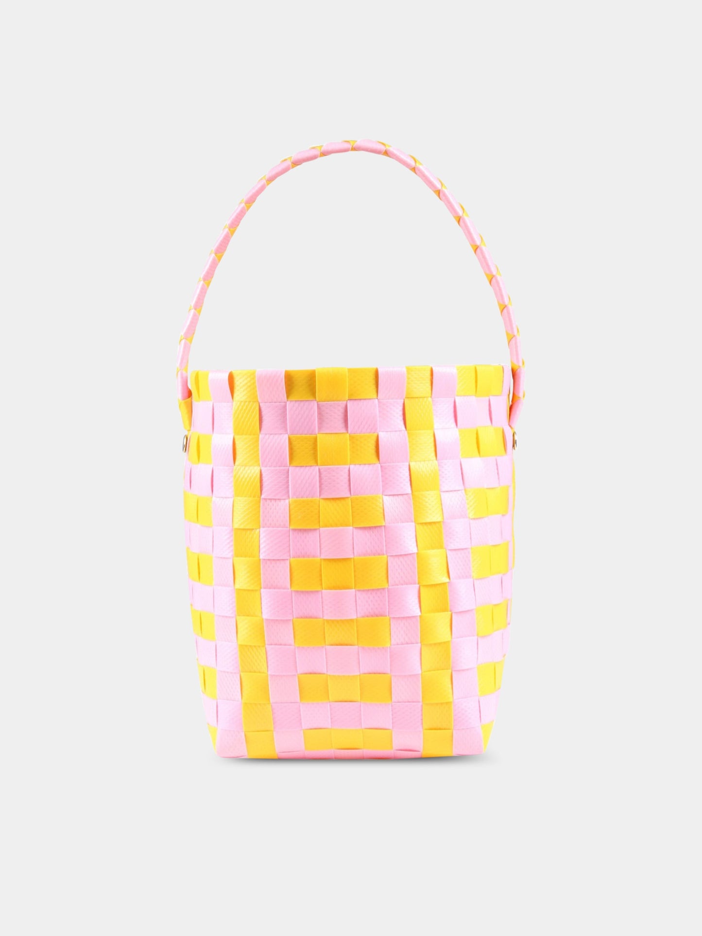 Borsa rosa e gialla per bambina con logo,Marni Kids,M00332 M00IW 0M213