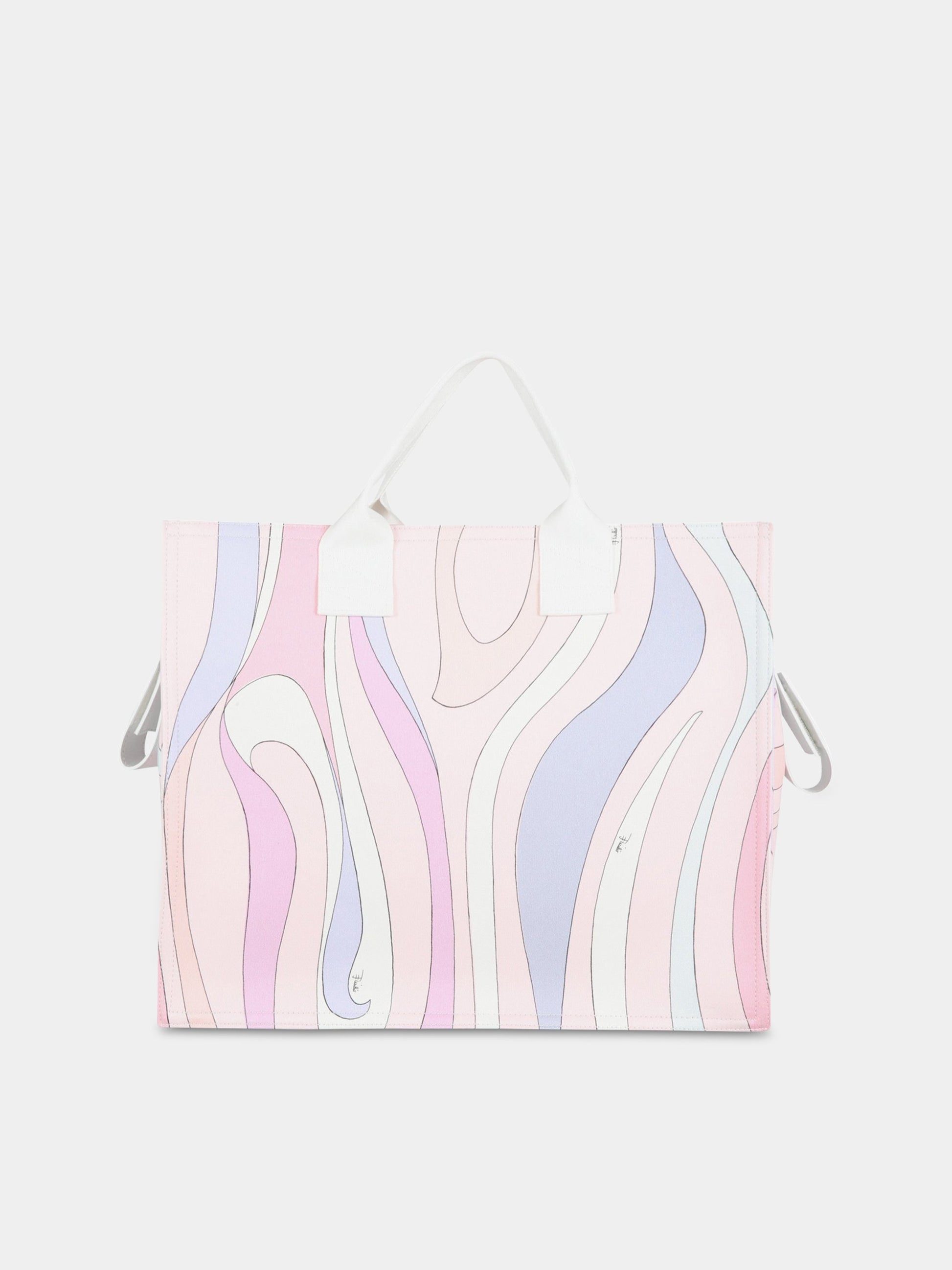 Borsa-mamma multicolor per neonata con stampa,Emilio Pucci Junior,PS0B18 G0091 500MC