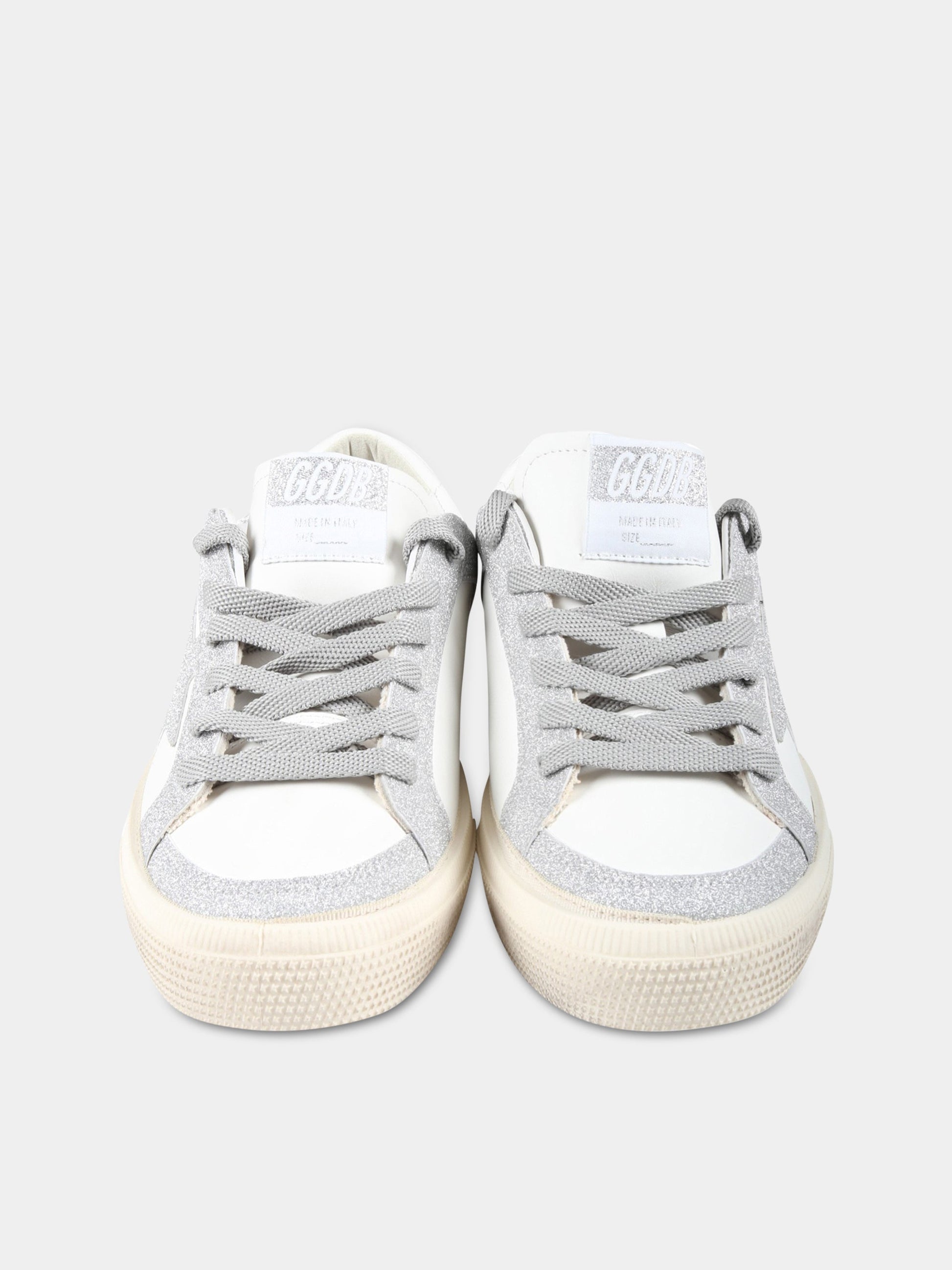 Sneakers bianche per bambina con stella,Golden Goose,GTF00495 F004216 80185