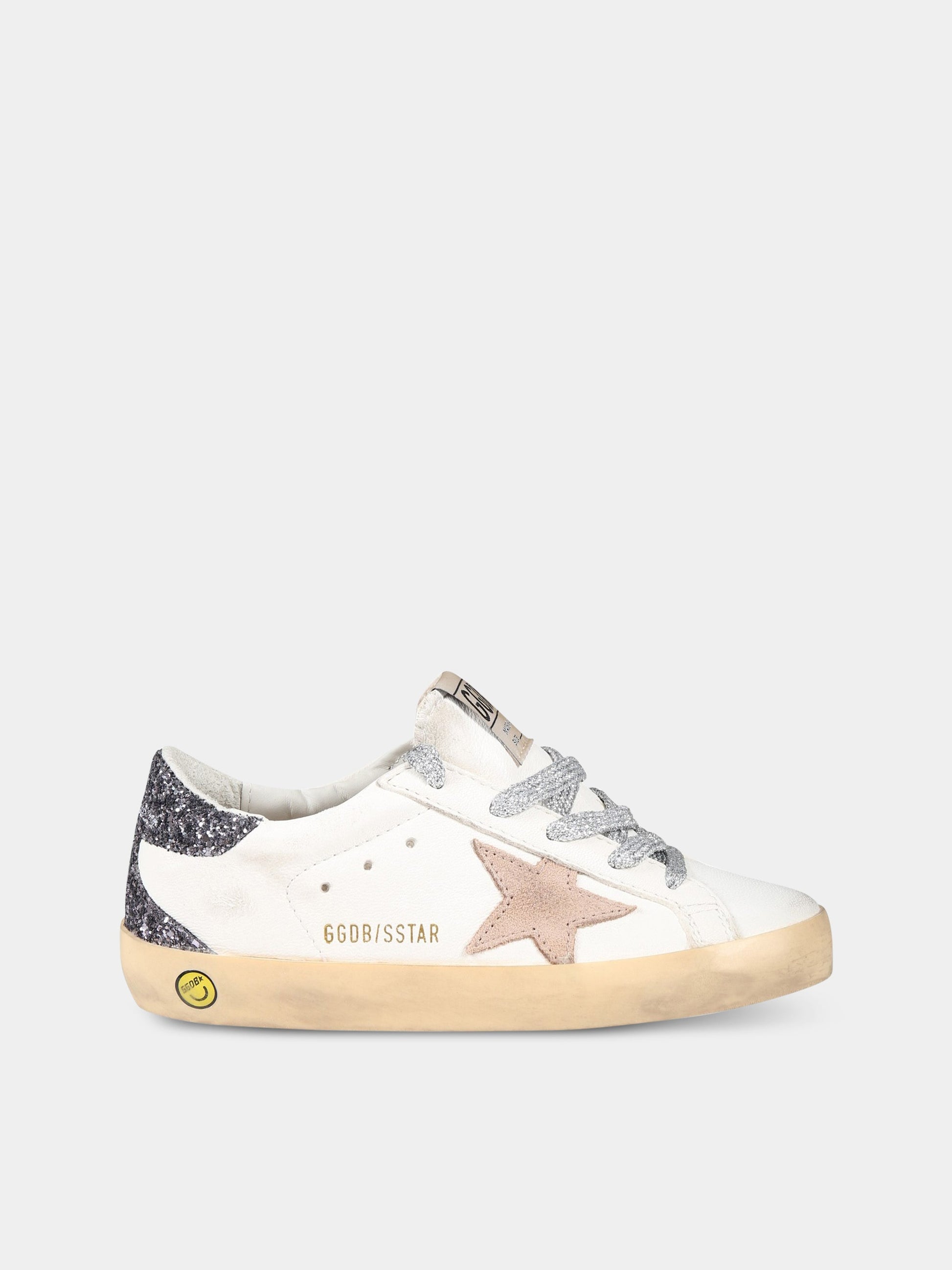 Sneakers bianche per bambina con stella,Golden Goose,GYF00102 F004344 15447