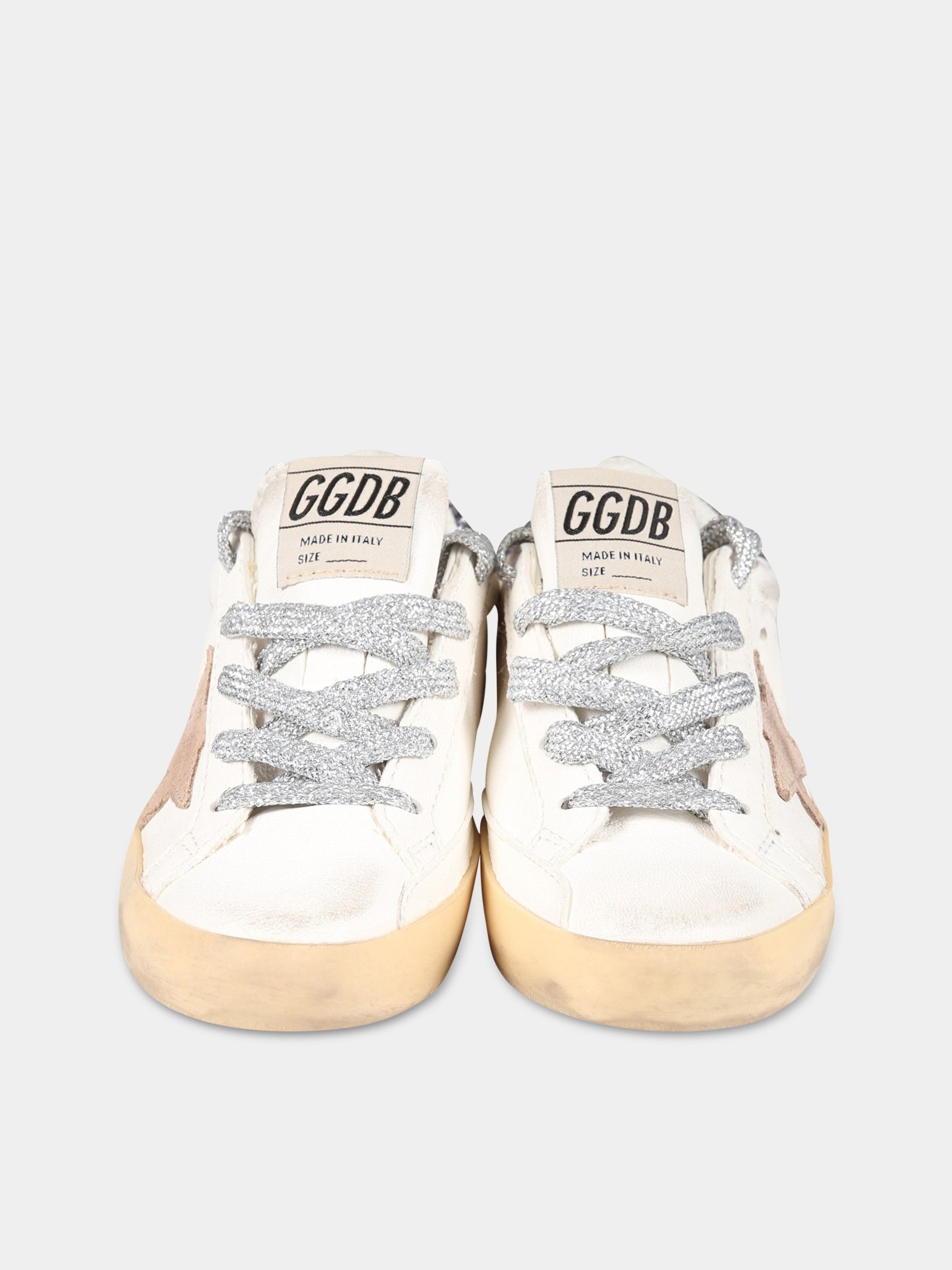 Sneakers bianche per bambina con stella,Golden Goose,GYF00102 F004344 15447