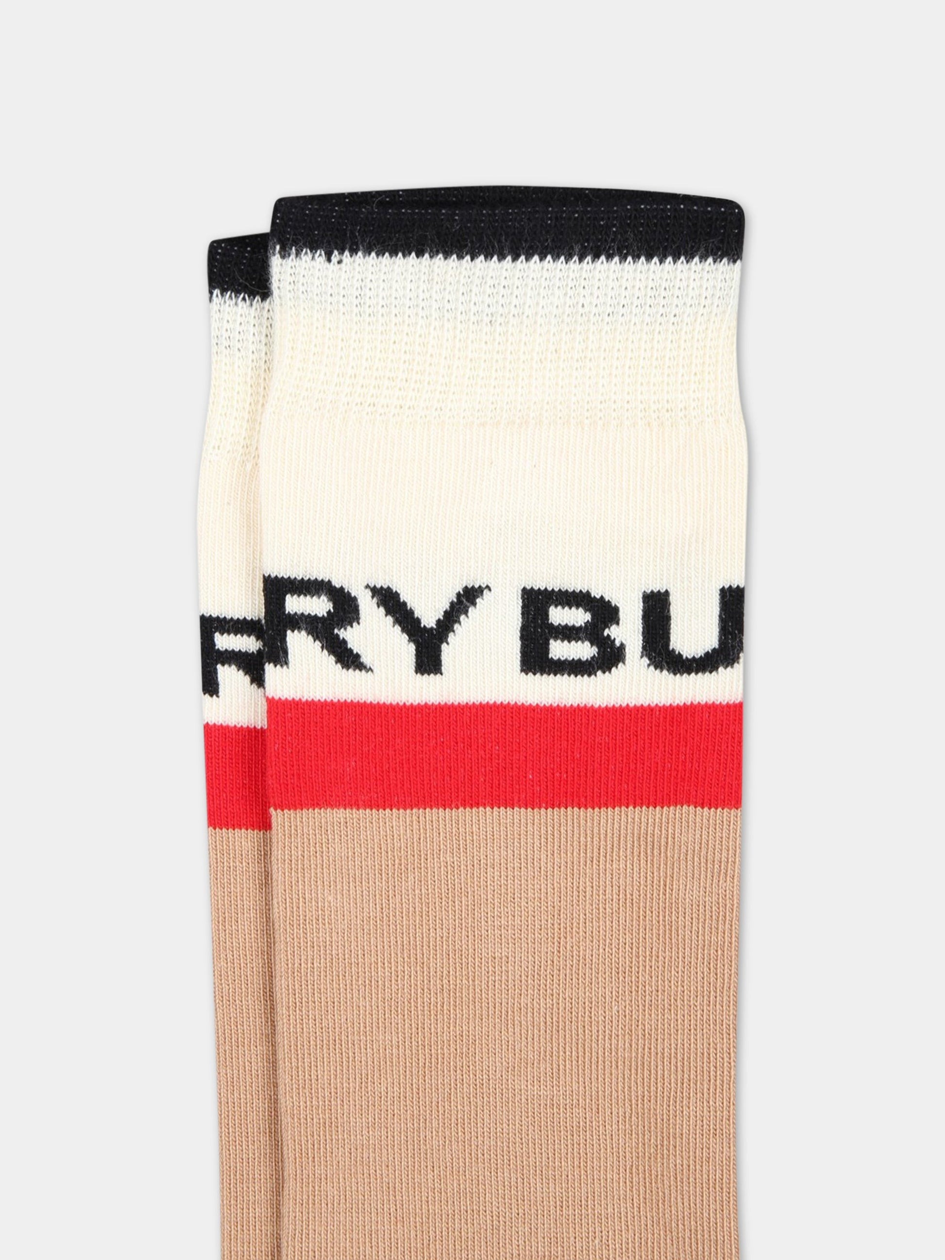 Calze multicolor per bambino con logo,Burberry Kids,8066732