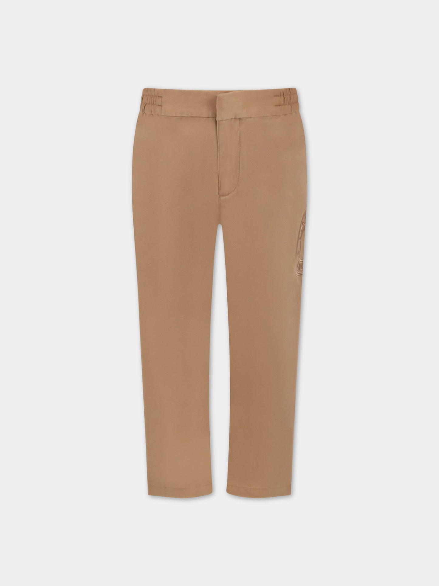 Pantalone beige per bambino con logo,Burberry Kids,8063417