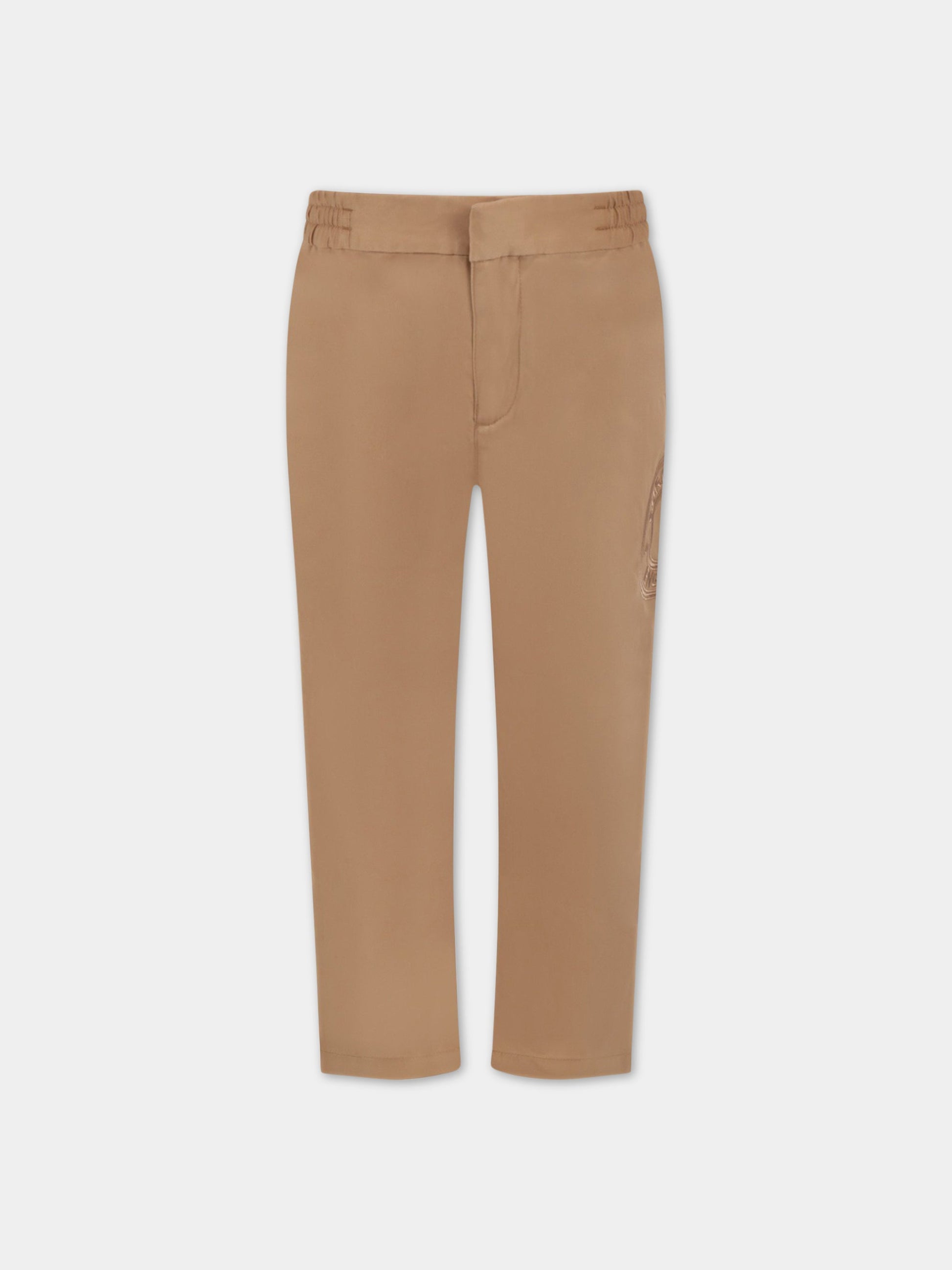 Pantalone beige per bambino con logo,Burberry Kids,8063417