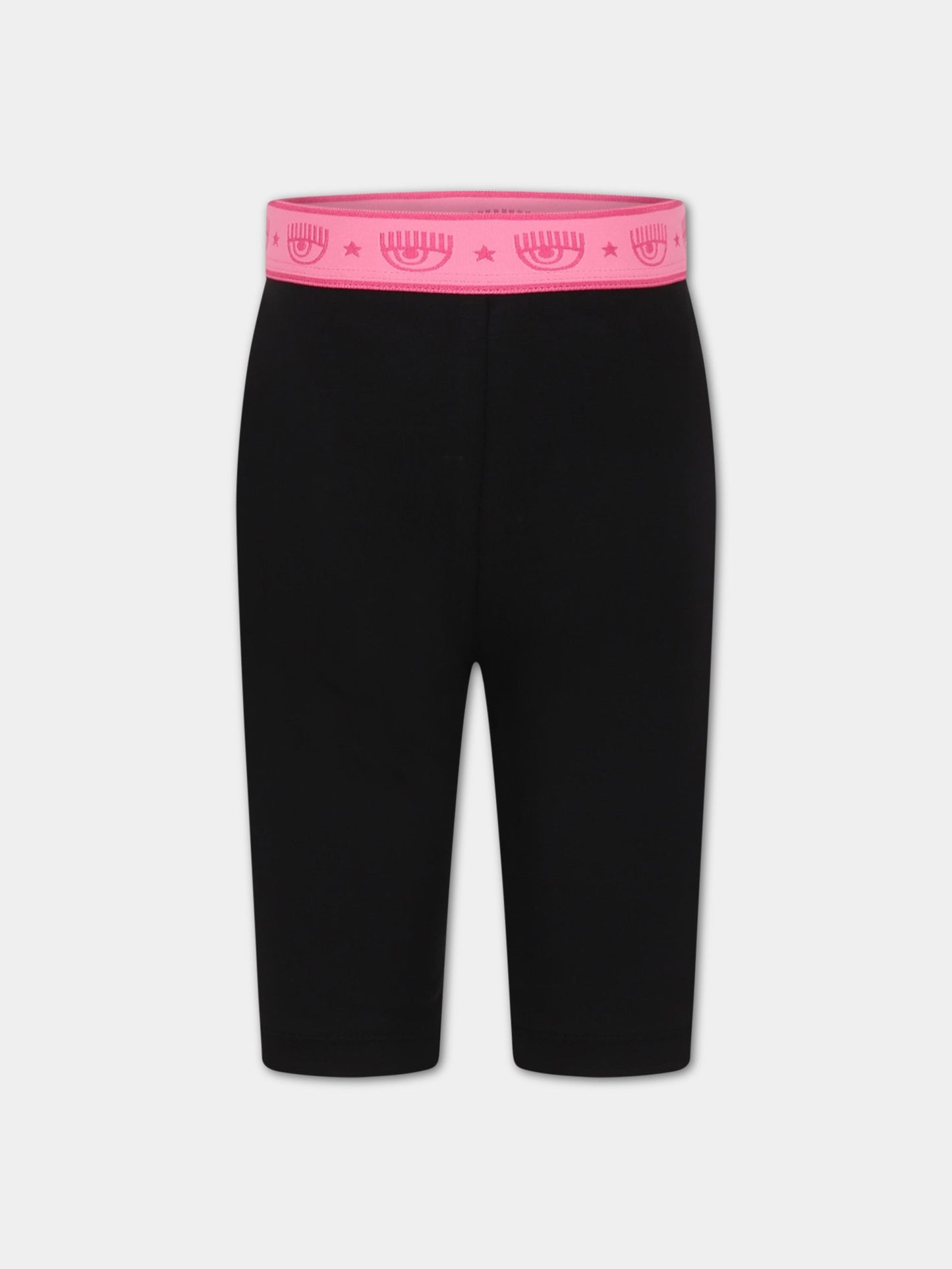 Ciclisti neri per bambina con occhiolini,Chiara Ferragni Collection,51A403 1201 0050