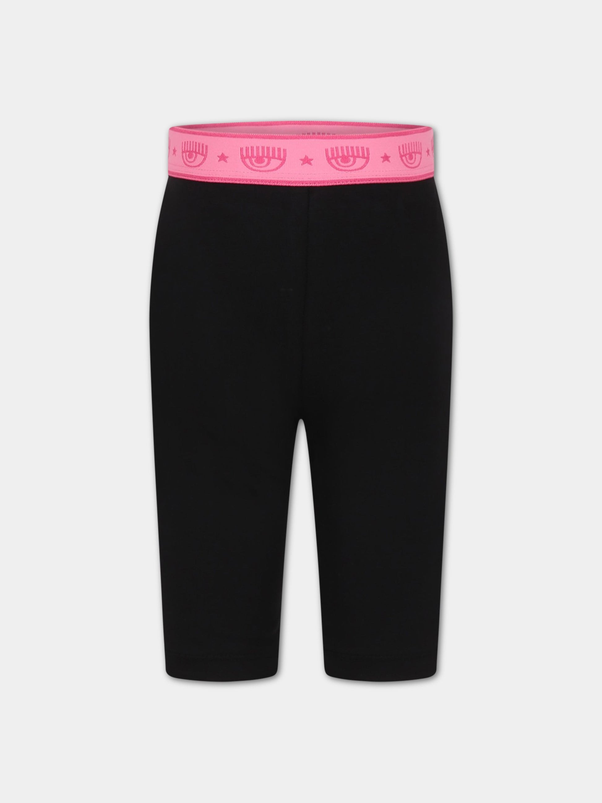 Ciclisti neri per bambina con occhiolini,Chiara Ferragni Collection,51A403 1201 0050