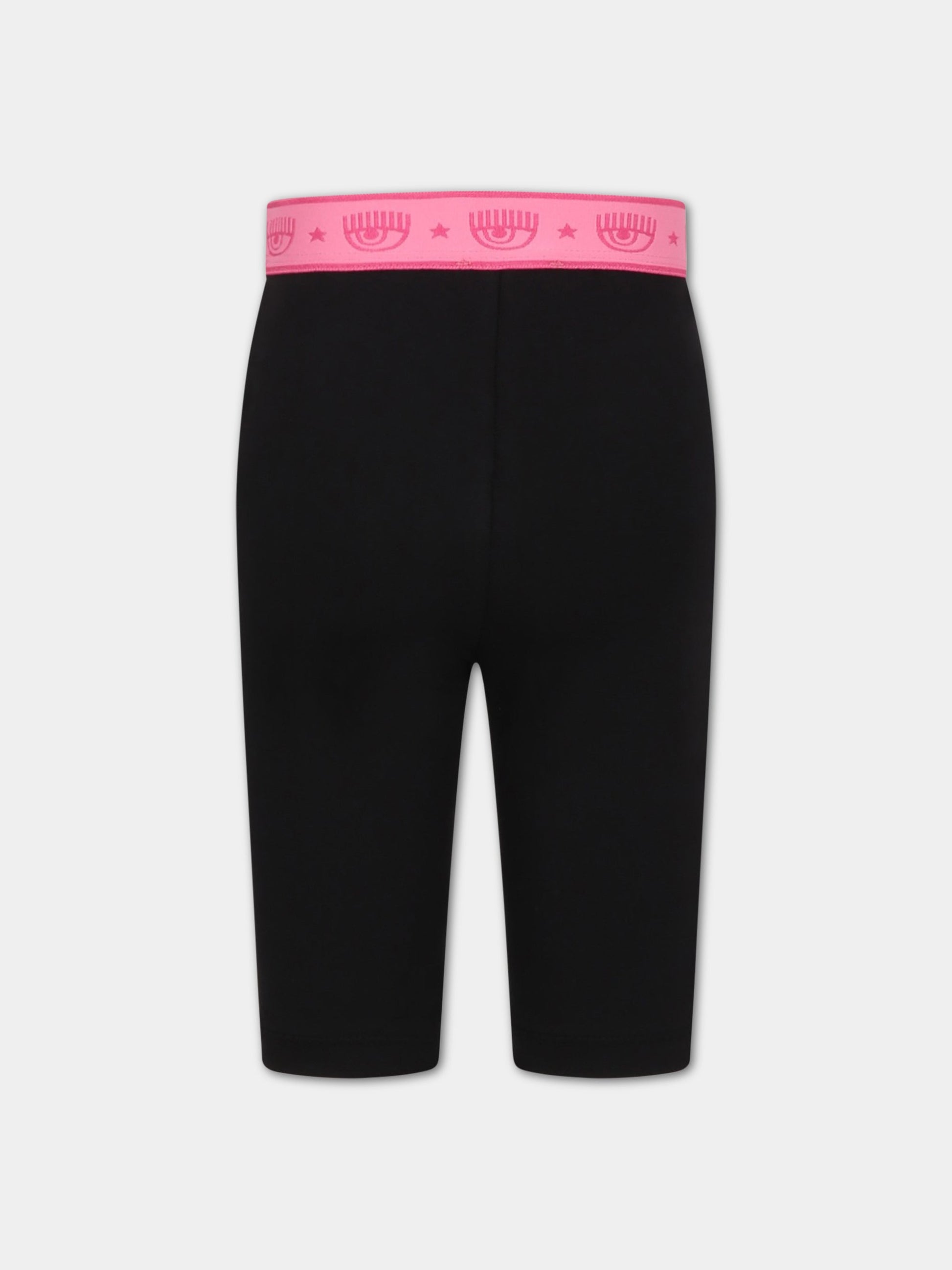 Ciclisti neri per bambina con occhiolini,Chiara Ferragni Collection,51A403 1201 0050