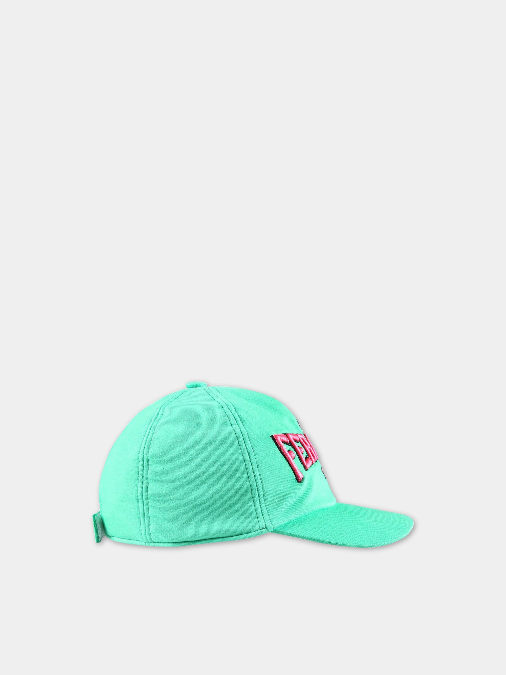 Cappello verde per bambina con logo fucsia,Chiara Ferragni Collection,59A002 1250 026F