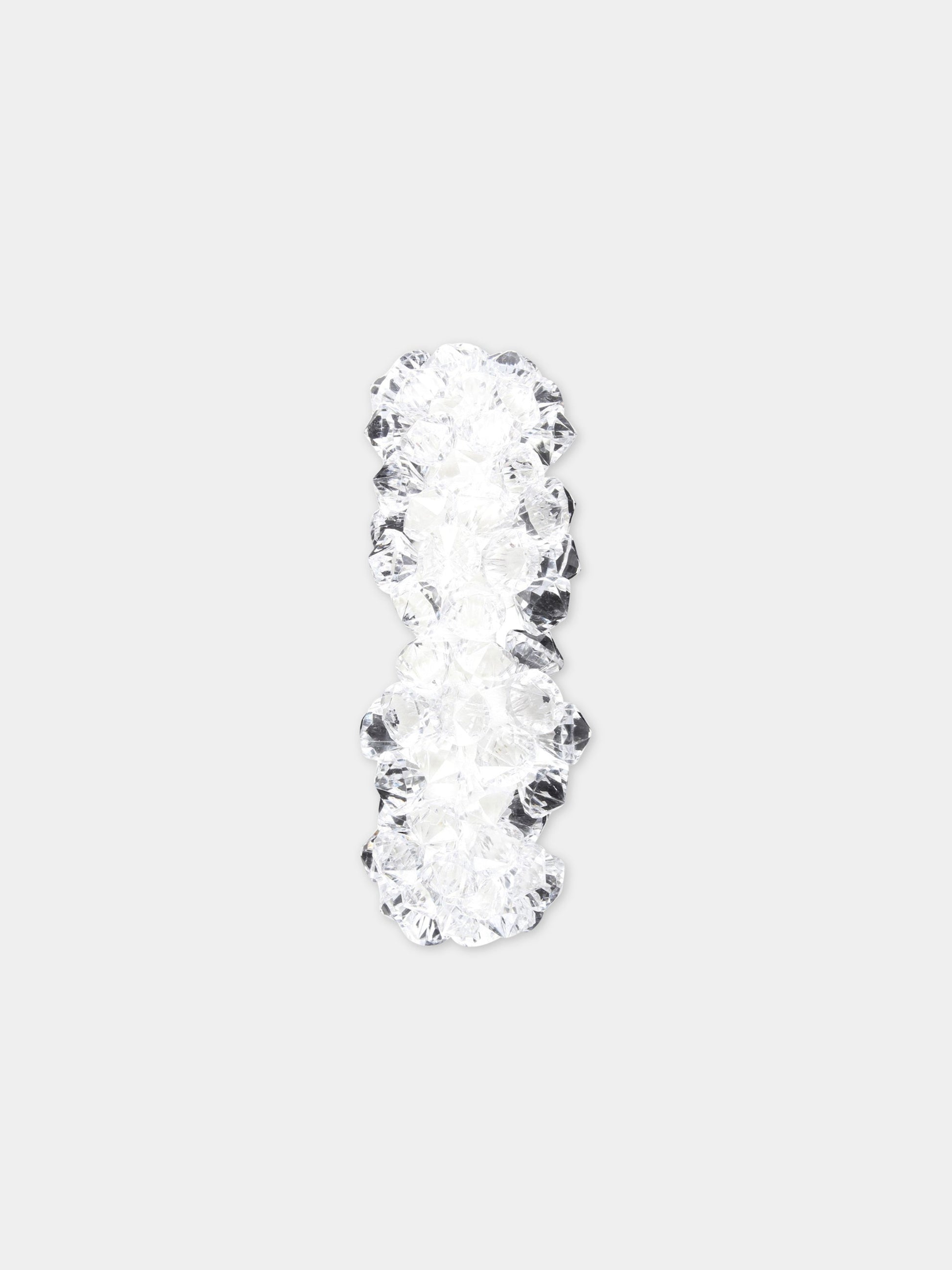 Cerchietto bianco per bambina con diamanti,Monnalisa,79A000 1075 0001
