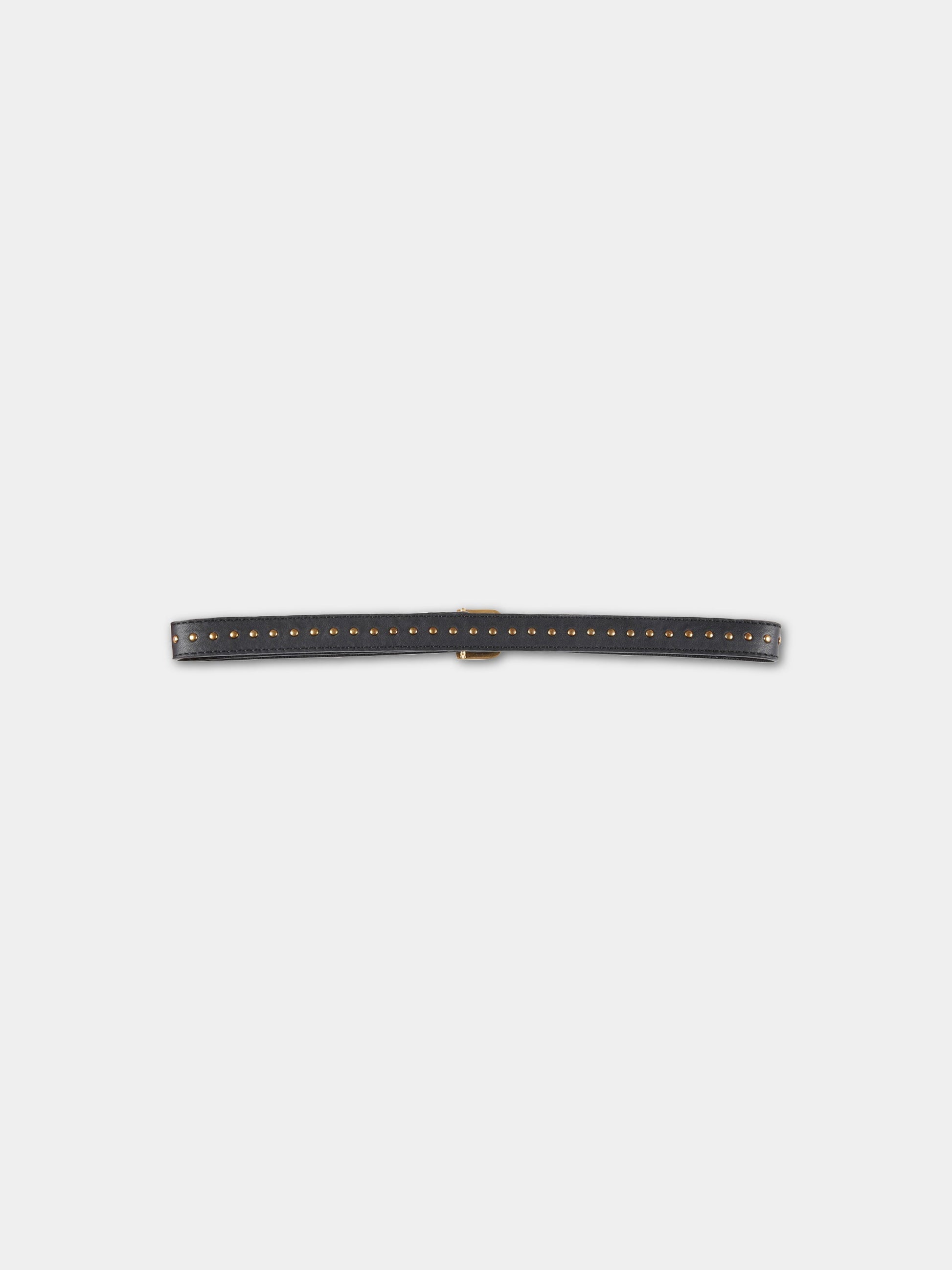 Cintura nera per bambina con logo,Balmain Kids,BS0A21 Z0847 930OR