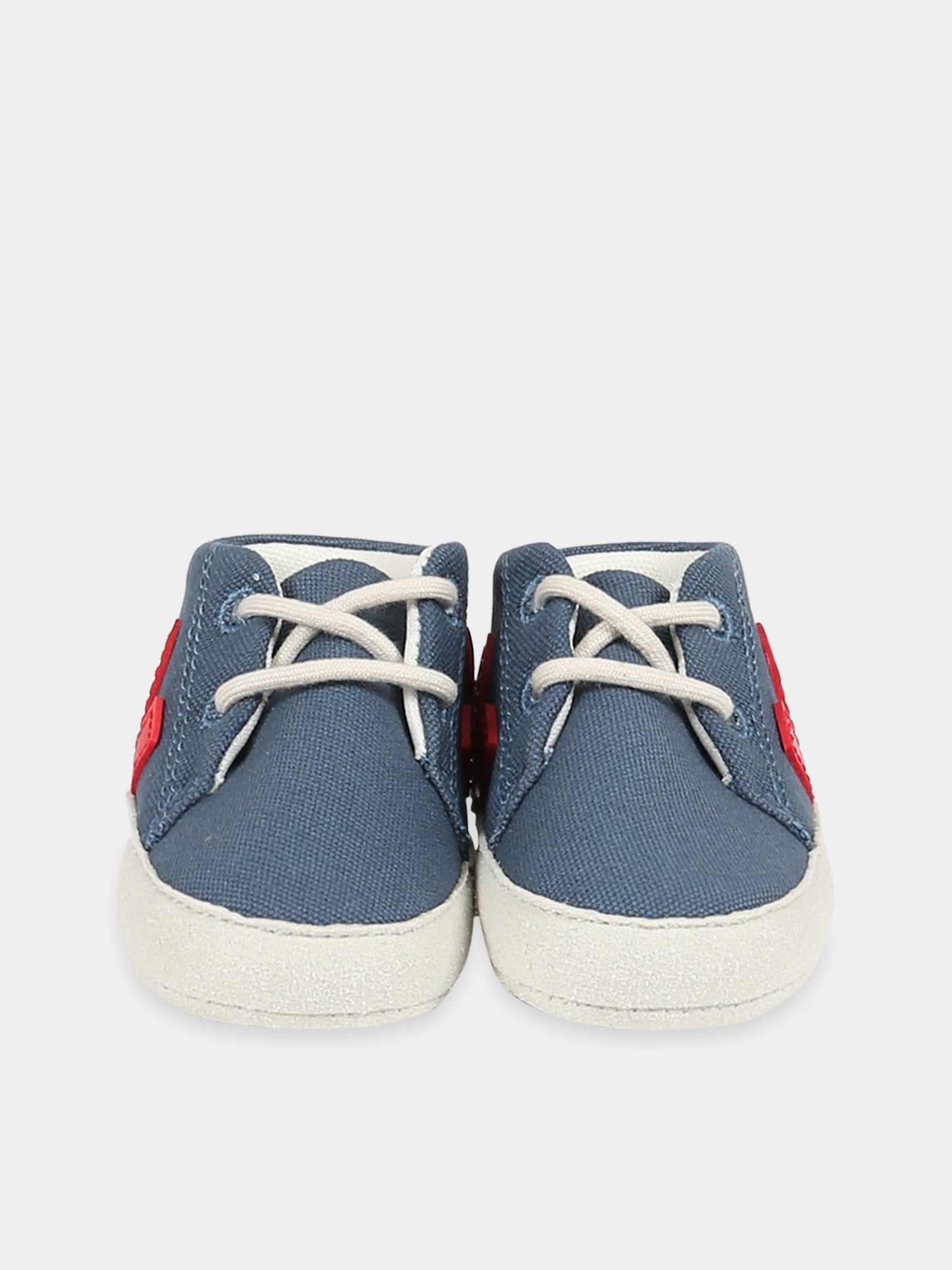 Sneakers blu per neonato con logo rosso,Veja,BB0103262C