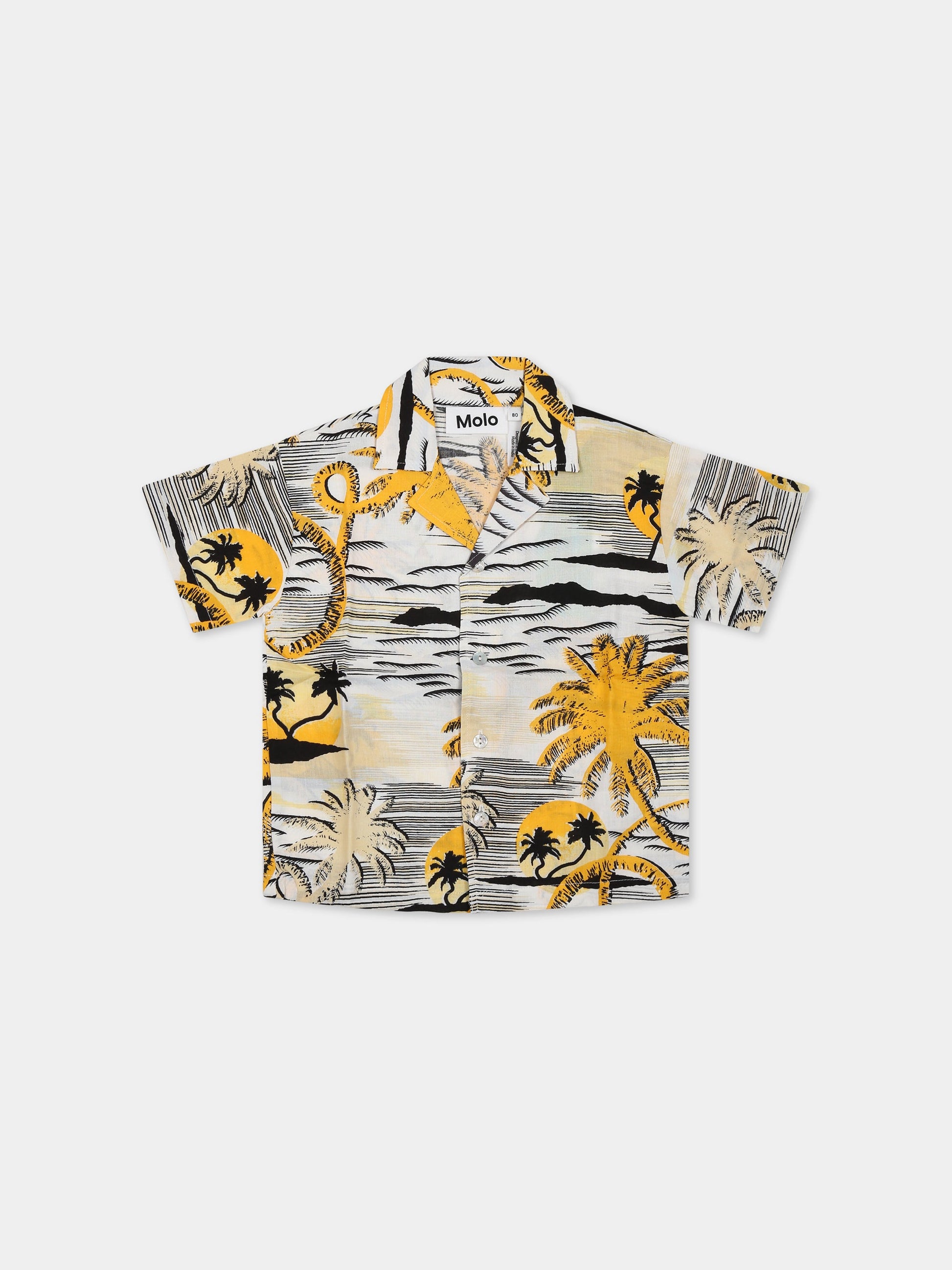 Camicia multicolor per neonato con stampa palme,Molo,3S23A201 6785