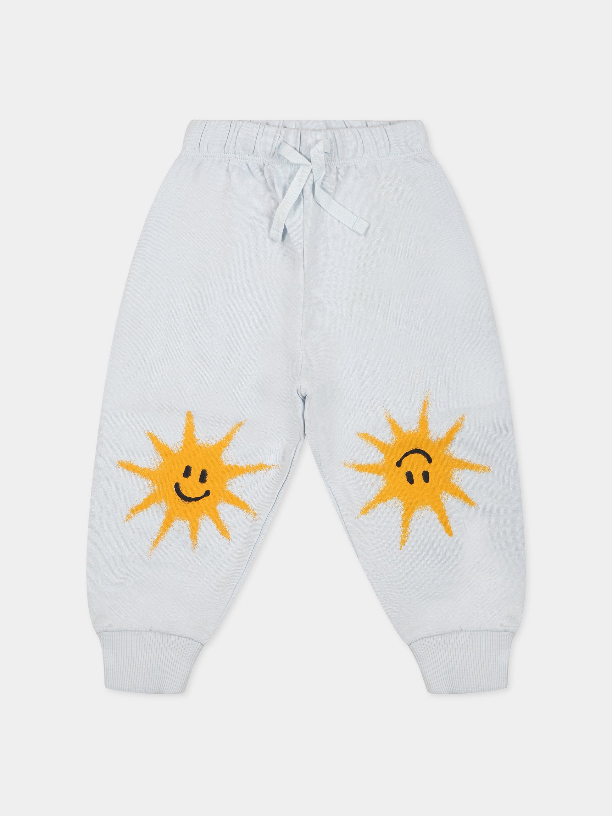 Pantaloni celesti per neonati con stampa sole,Molo,6S23I203 8068