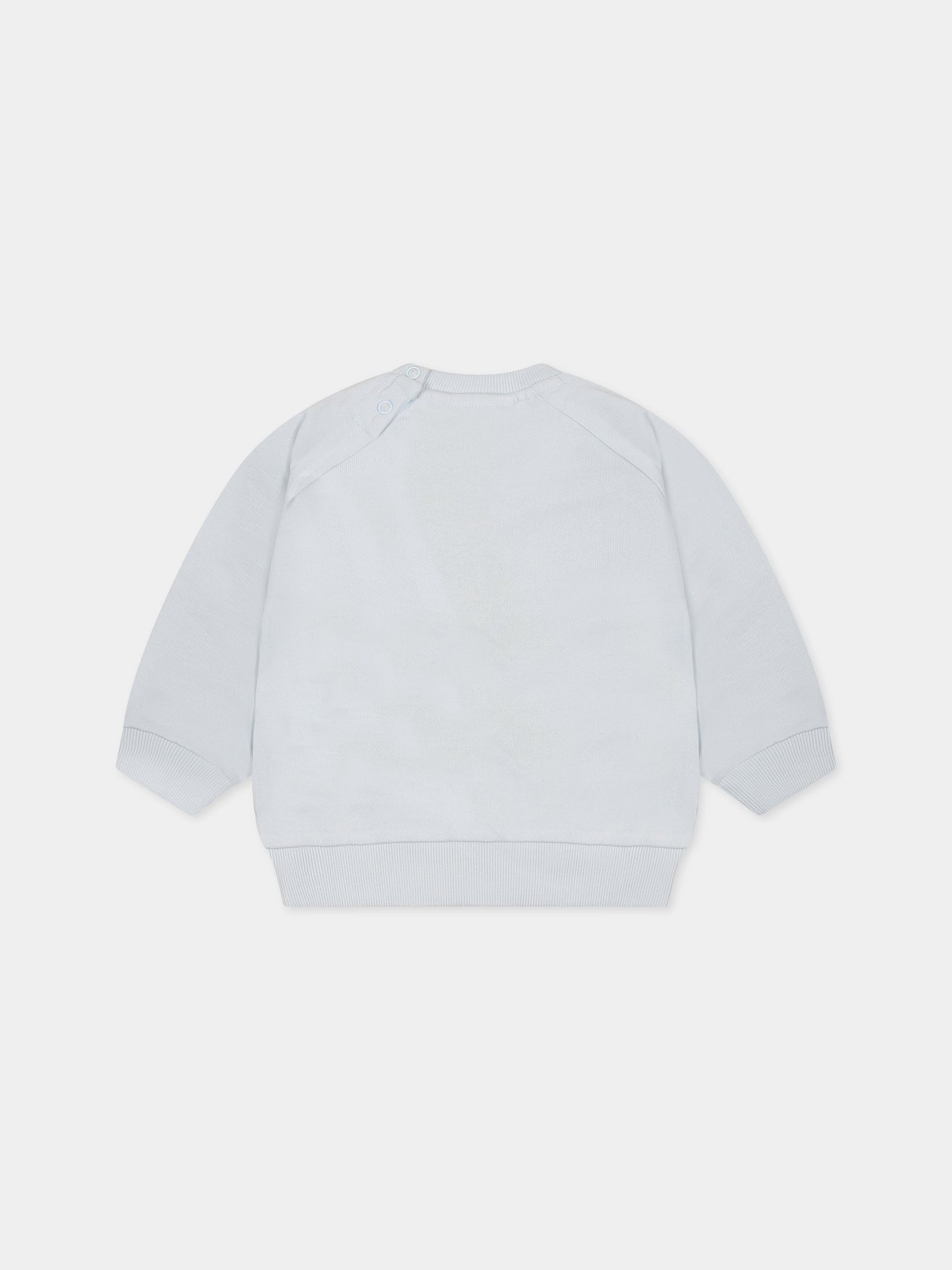 Felpa celeste per neonato con stampa sole,Molo,6S23J202 8068