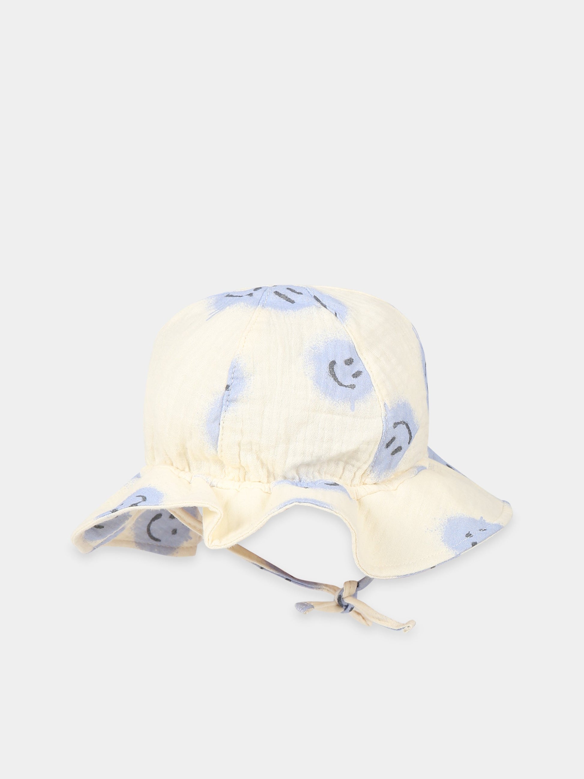 Cloche bianca per bambina con smile all-over,Molo,7S23T202B 6764