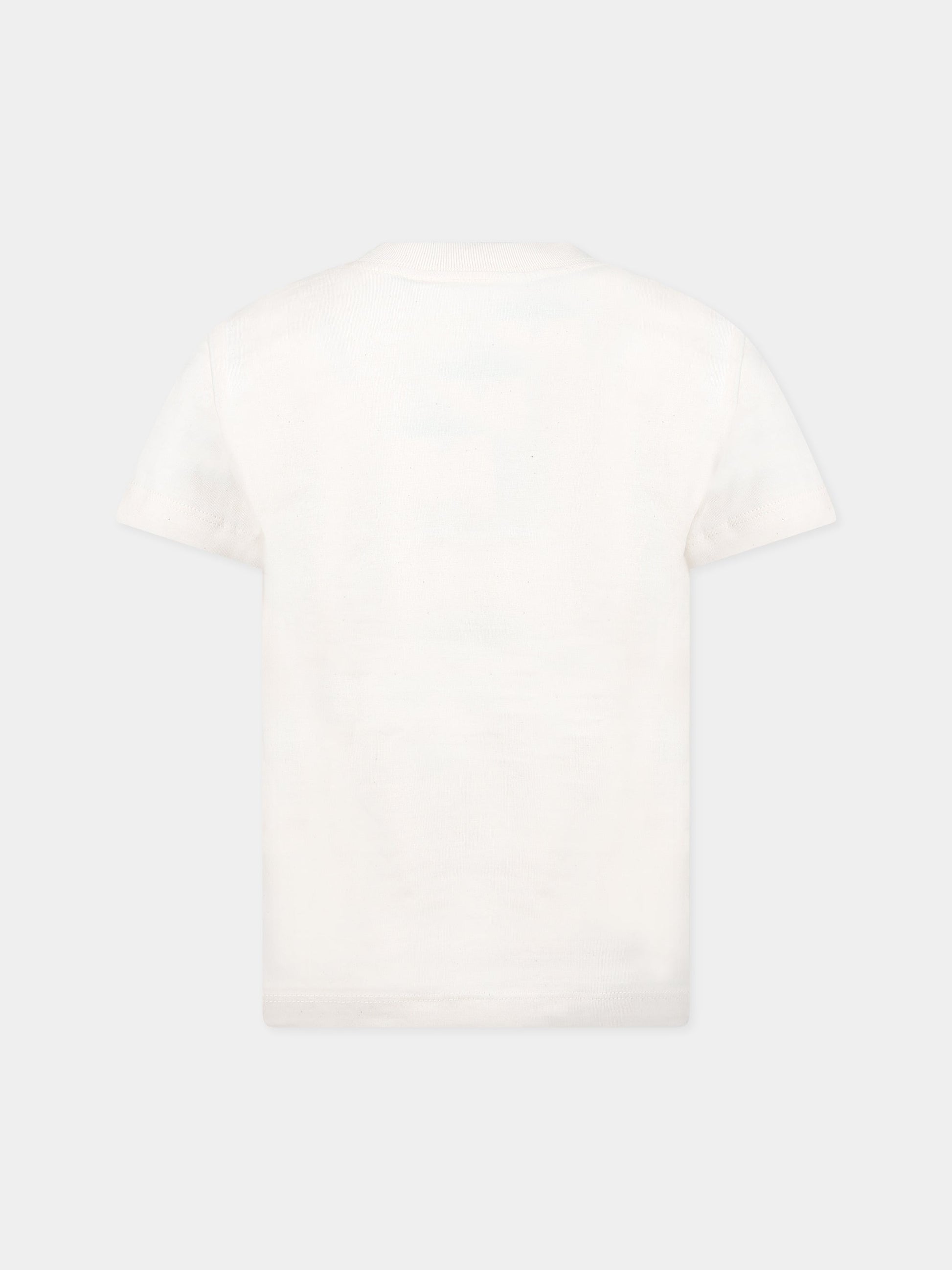 T-shirt avorio per bambini cob stampa sole,Molo,1S23A212 3217