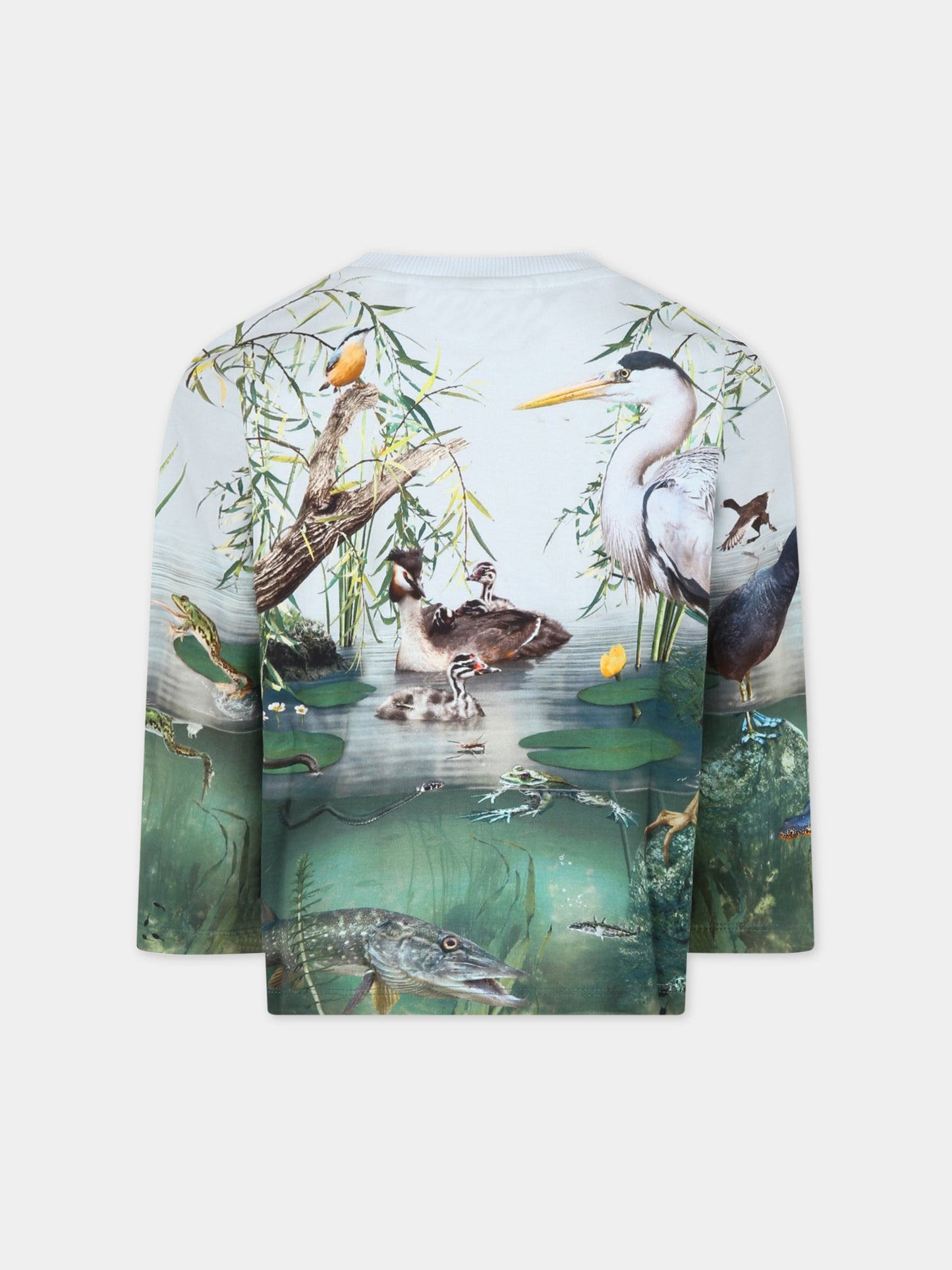 T-shirt multicolor per bambino con stampa,Molo,1S23J203 7965