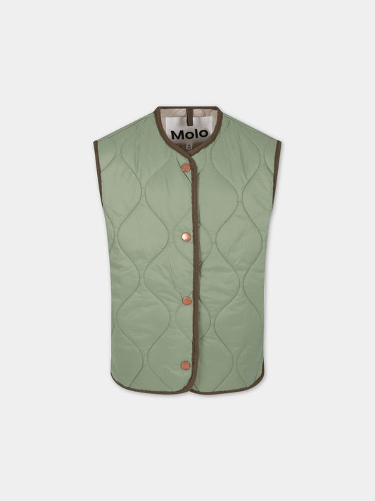 Piumino verde per bambino con logo,Molo,5S23M202 8729