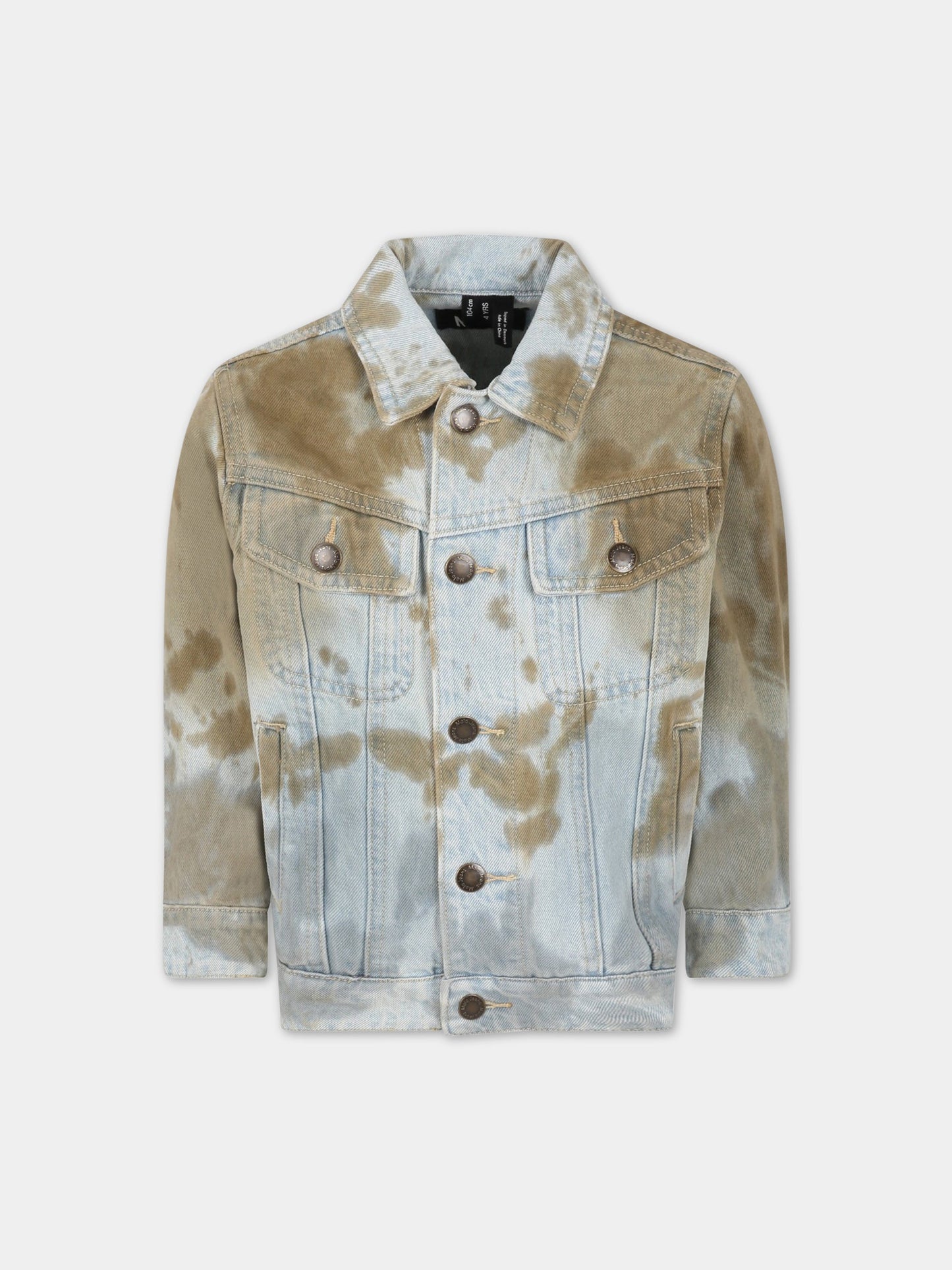 Giacca multicolor di jeans con patch logato,Molo,5S23M309 6010